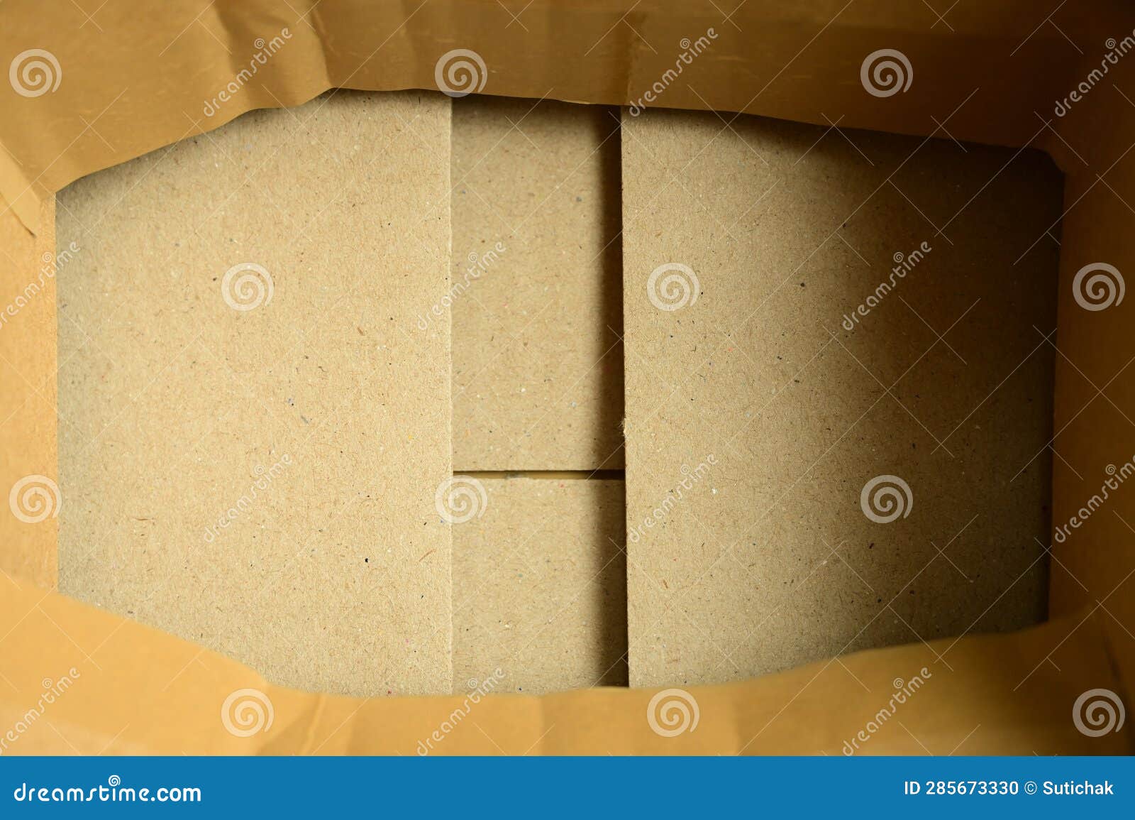 Close Up Brown Paper Box Packaging for Design Stock Photo Image of