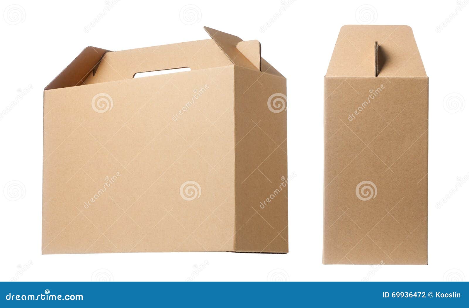 Brown paper box stock photo. Image of gift, wrapped, handle 69936472