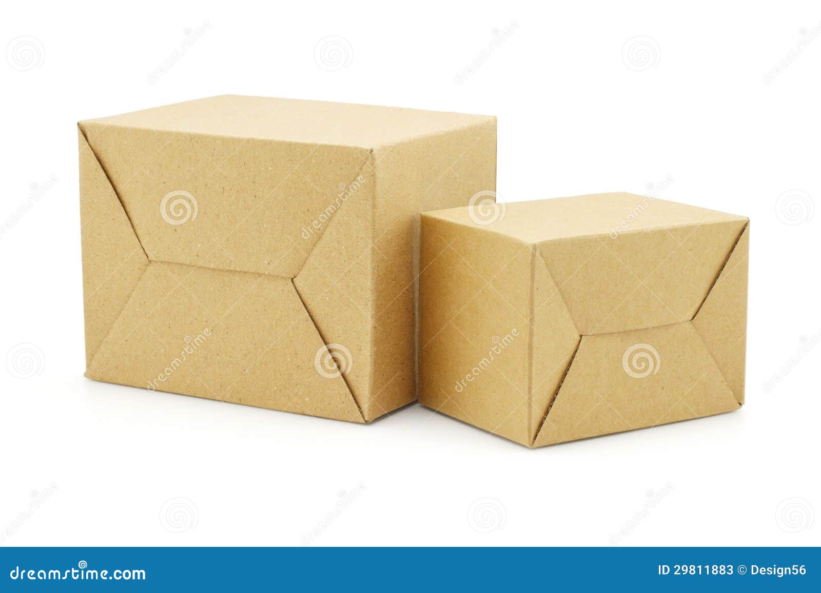 Two Brown Paper Boxes stock image. Image of paper, white 29811883