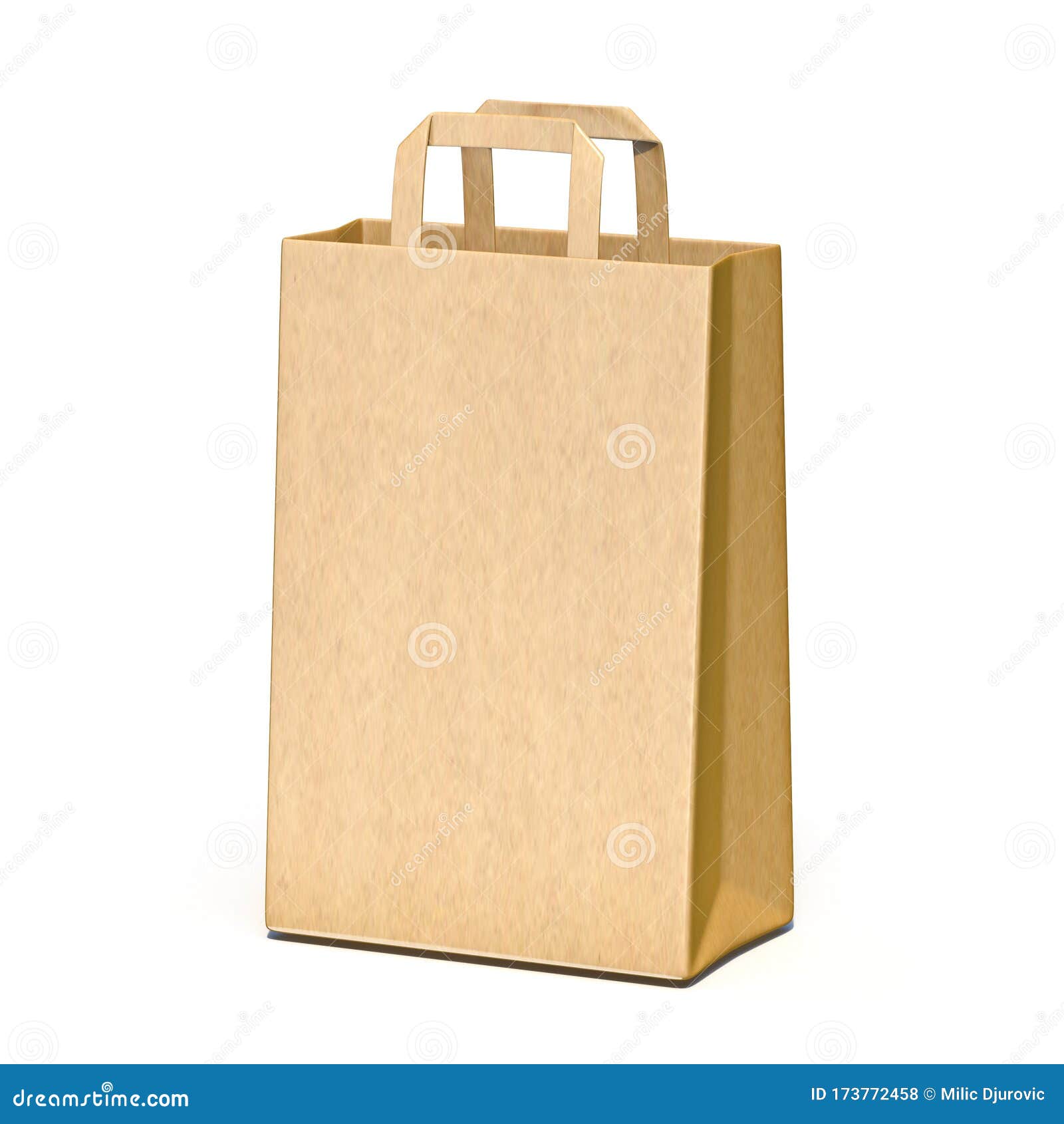 Brown Paper Carry Bag 3d Stock Illustration Illustration Of