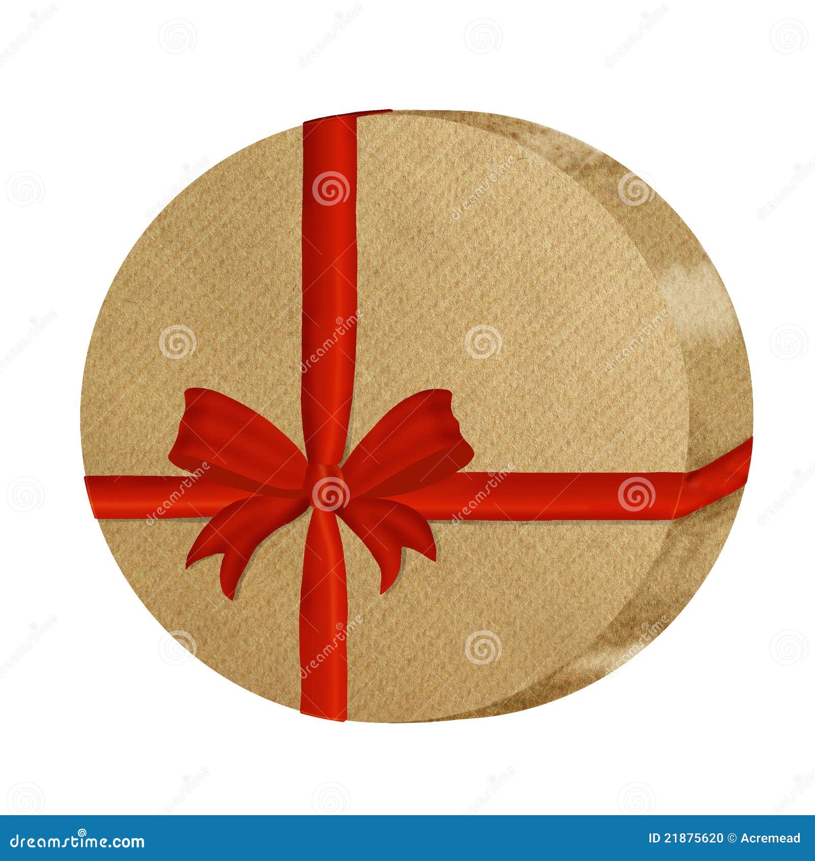 Brown Paper Gift Box With Ribbon Stock Photo Image of background