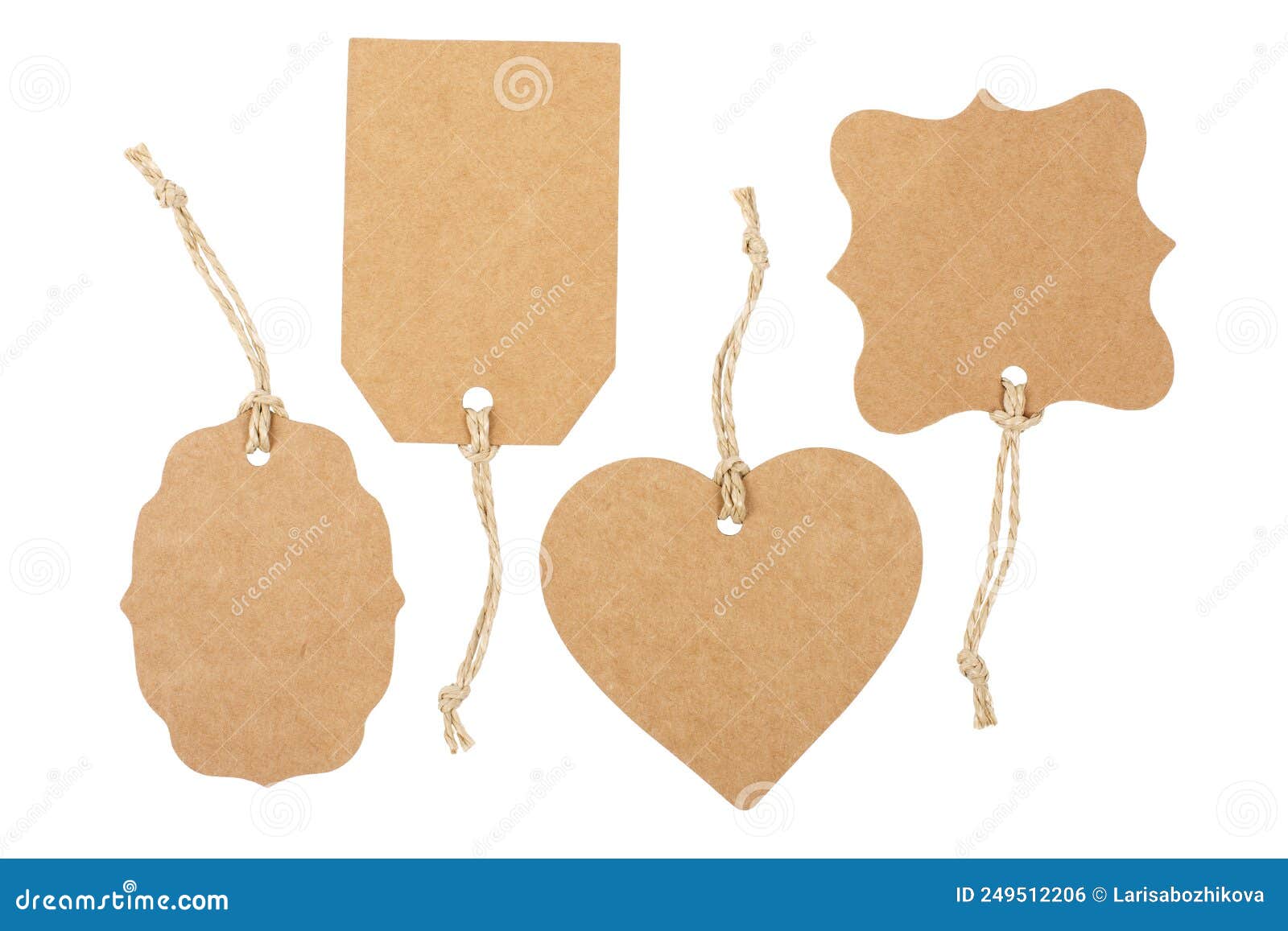 Brown paper label tags stock photo. Image of gift, note 249512206