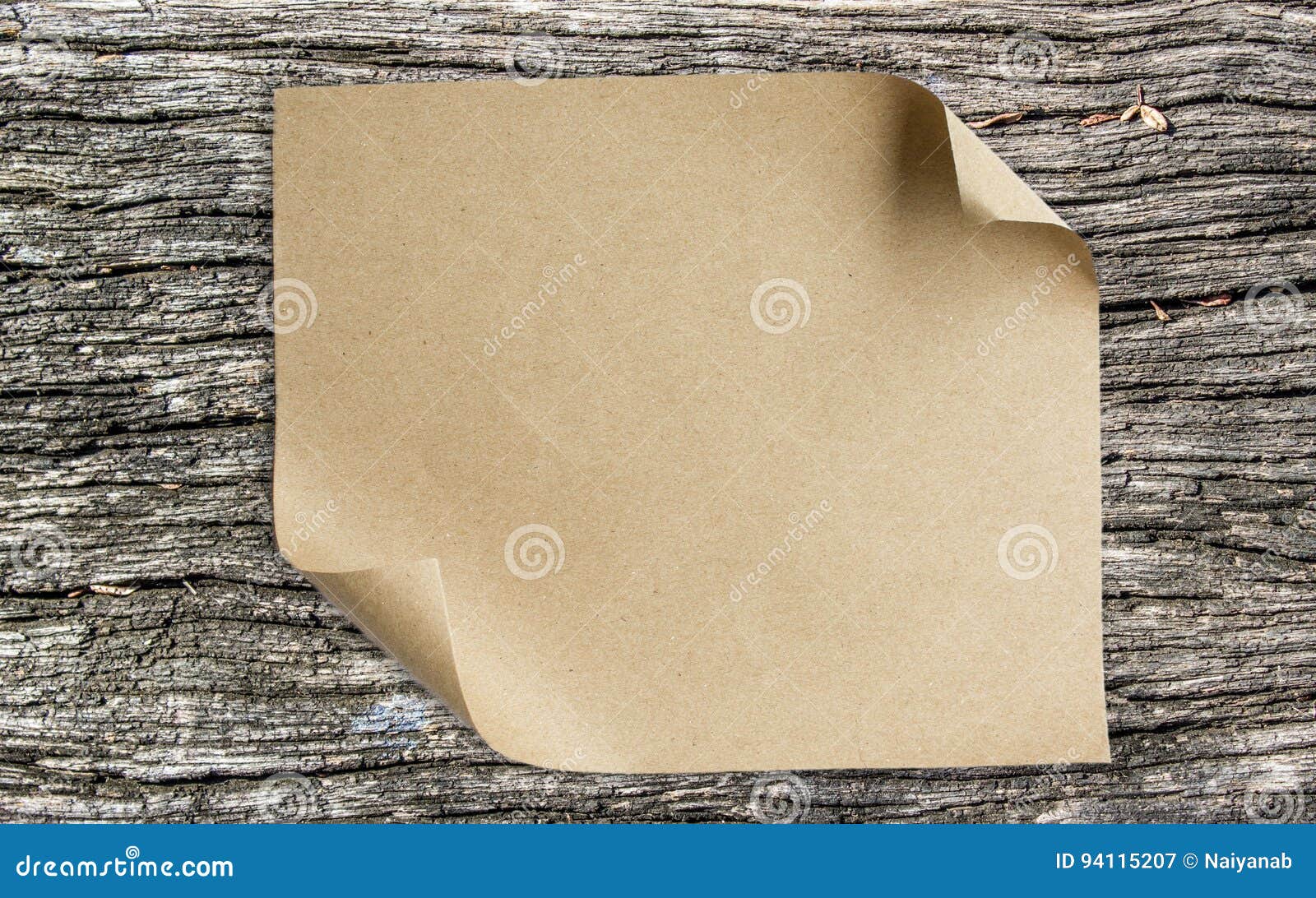 Brown Paper Sheet Roll Up Corner Stock Image Image of isolated, dirty