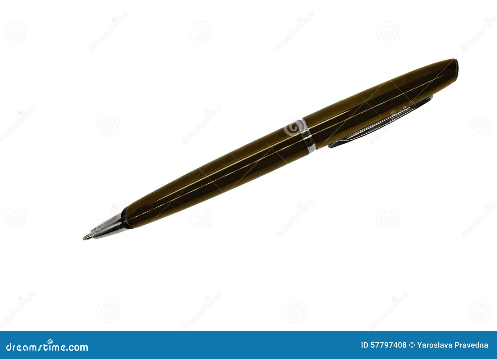 Brown pen closeup stock photo. Image of object, white 57797408