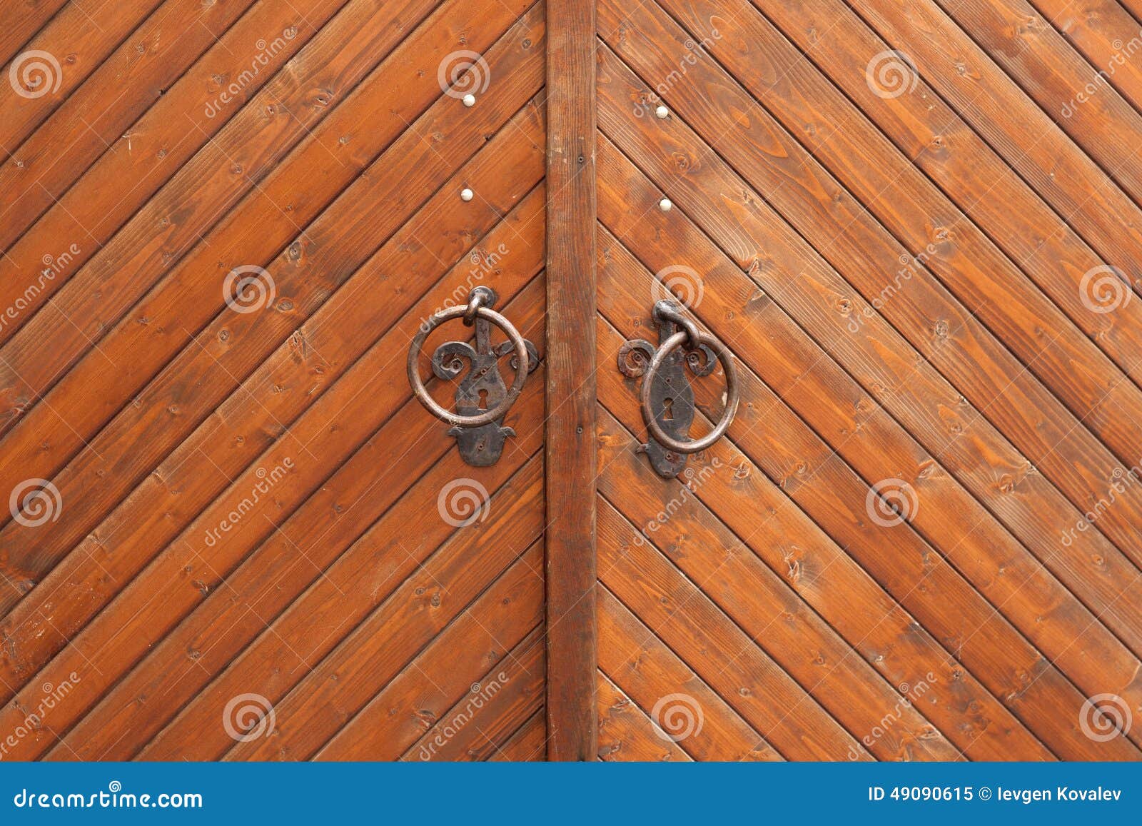 Brown Planks of Wooden Gate Texture Stock Image Image of arched