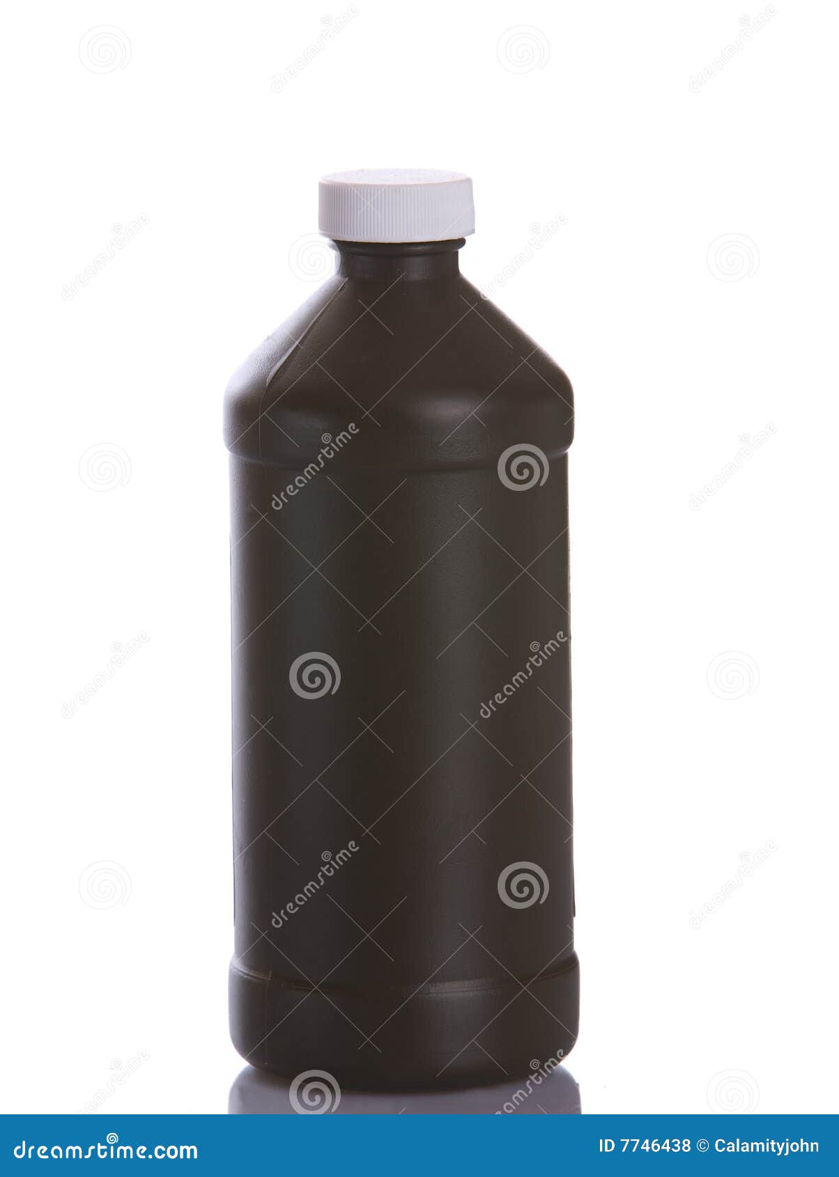 Brown Plastic Bottle stock photo. Image of container, white 7746438
