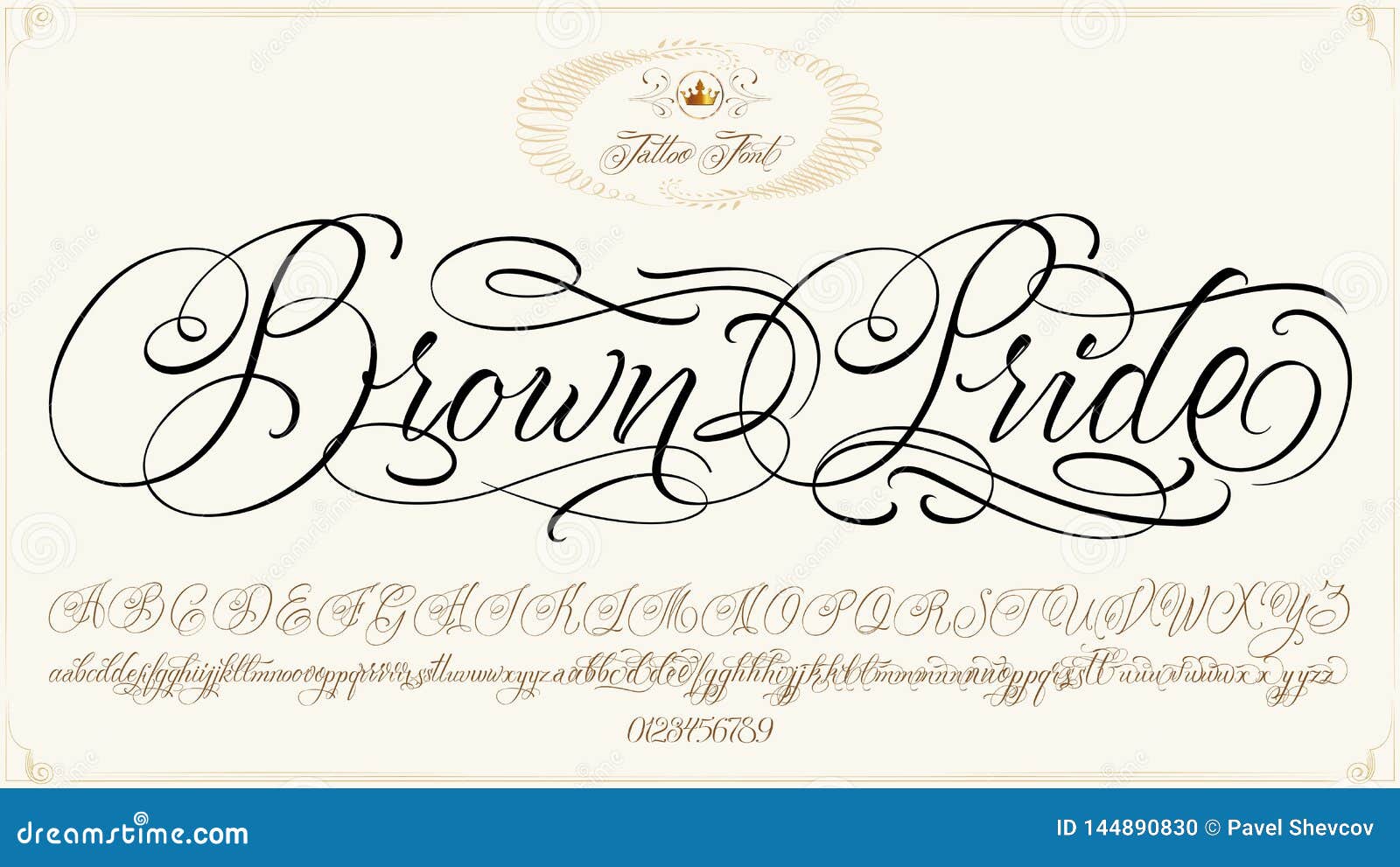 brown pride tattoo script