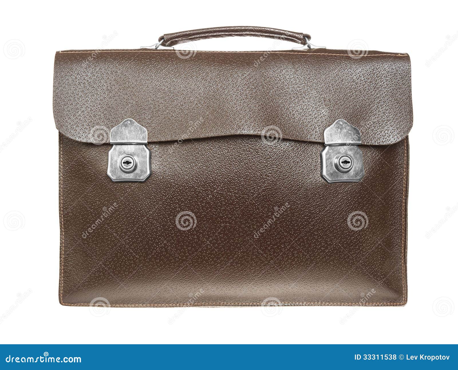 Brown retro briefcase stock photo. Image of case, documents 33311538