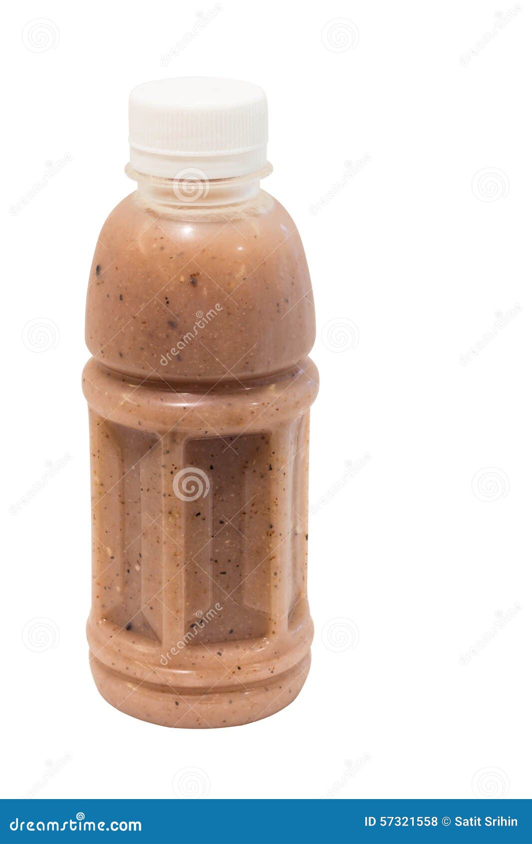 Brown Rice Juice in Plastic Bottle on White Stock Photo Image of