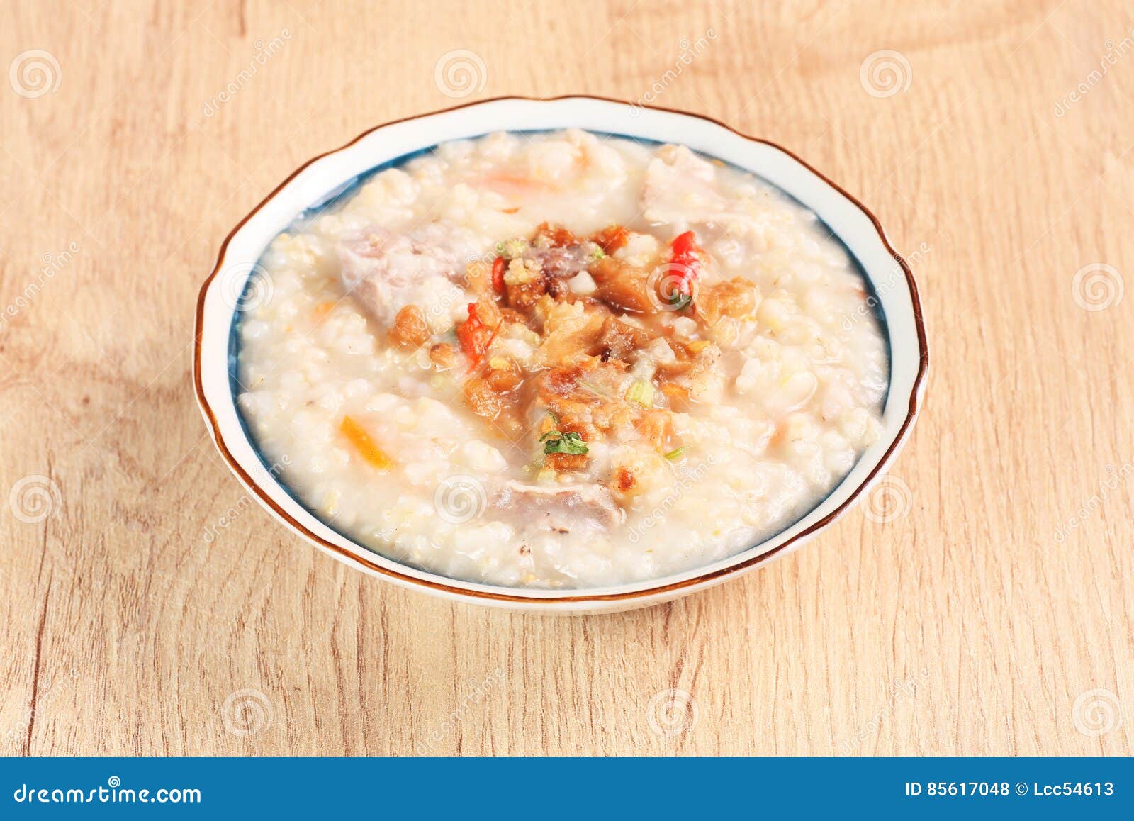 Brown rice porridge stock photo. Image of served, chinese 85617048