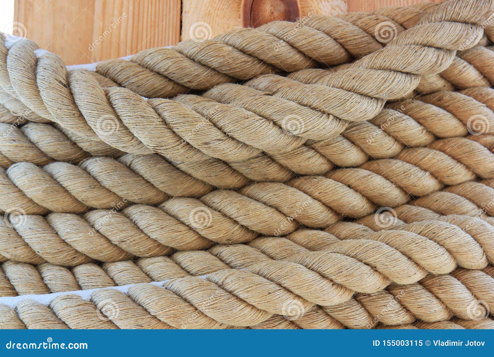 Brown Rope Bound Around a Wide Post. Tight Rope. Keeping Together Stock  Image - Image of natural, safety: 155003115