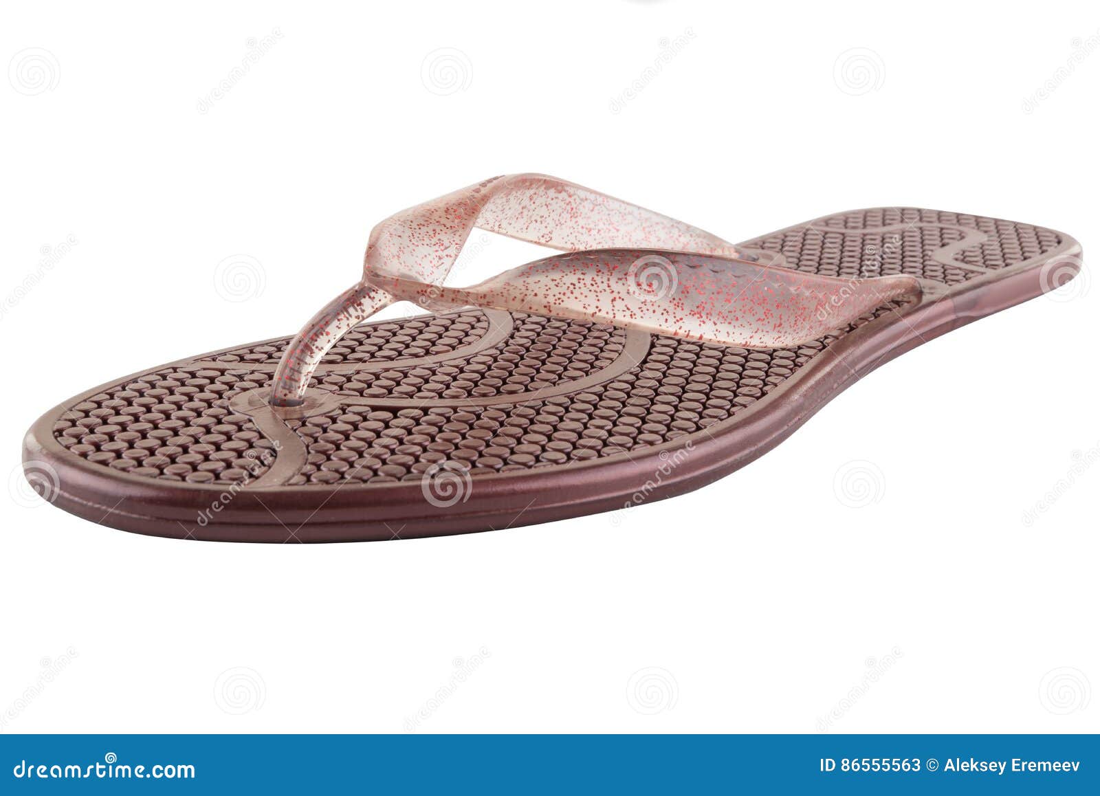 Brown Rubber Flipflops Isolated Stock Image Image of flop, pair