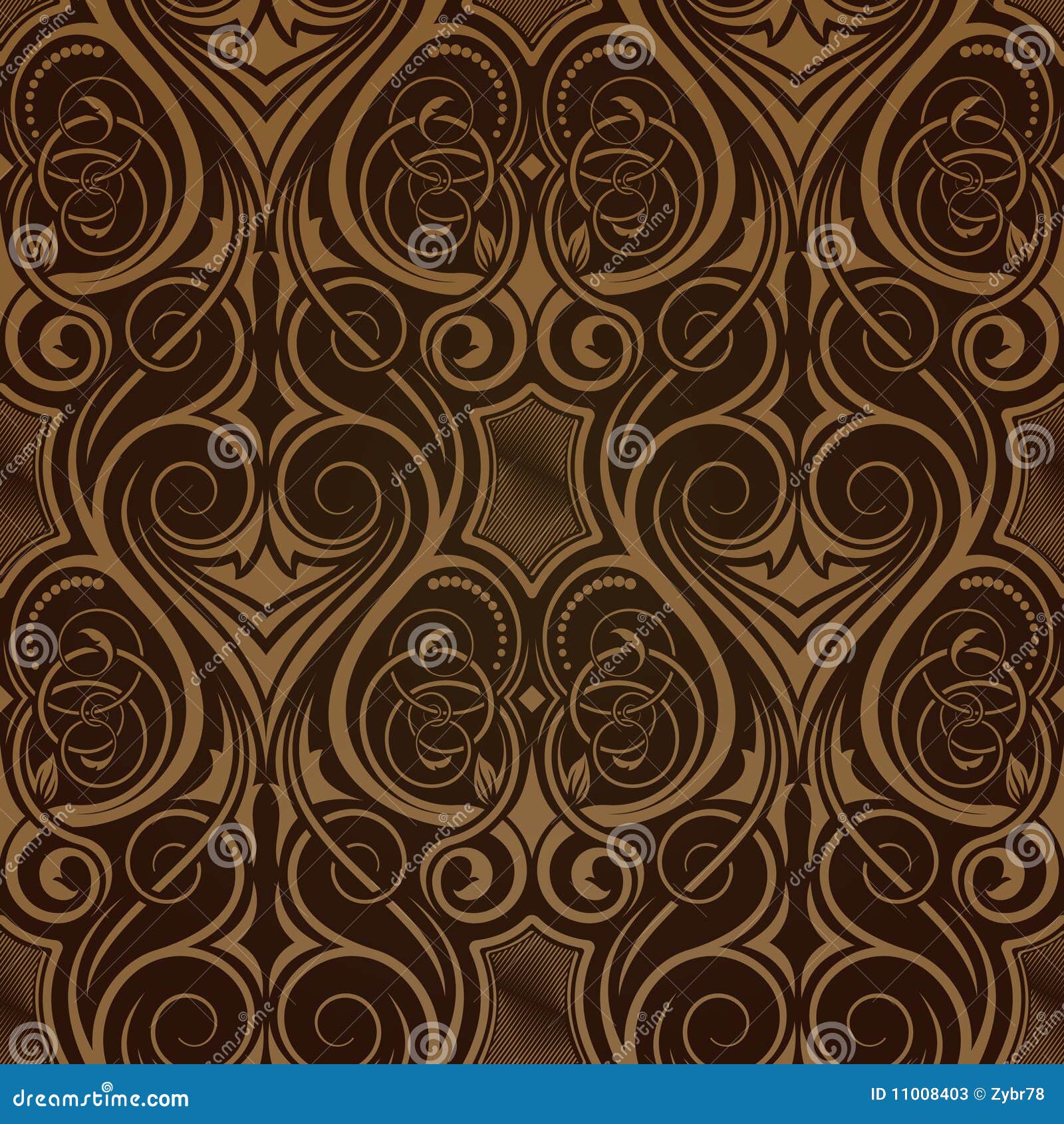 Brown seamless wallpaper stock vector. Illustration of repeating - 11008403
