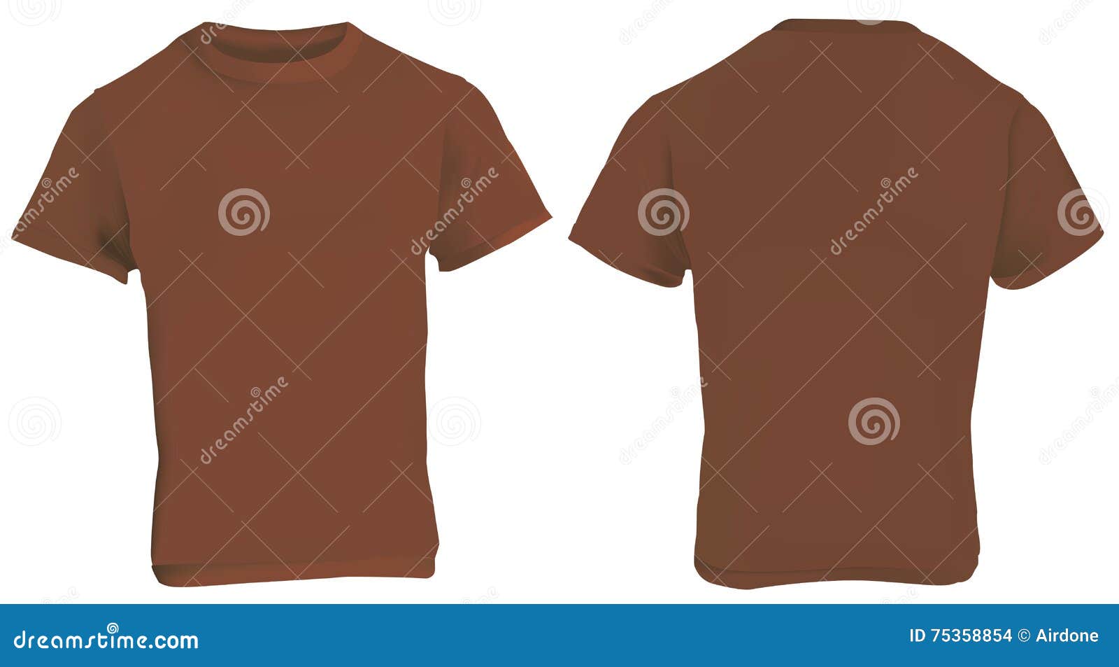 Brown Shirt Template stock vector. Illustration of garment - 75358854
