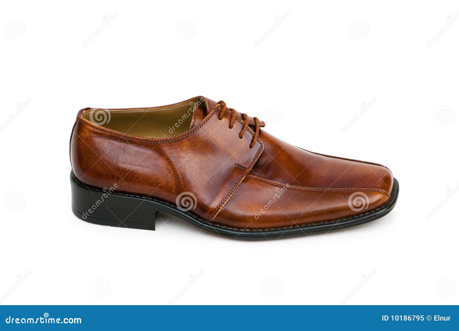Brown shoes isolated stock image. Image of shiny, leather - 10186795
