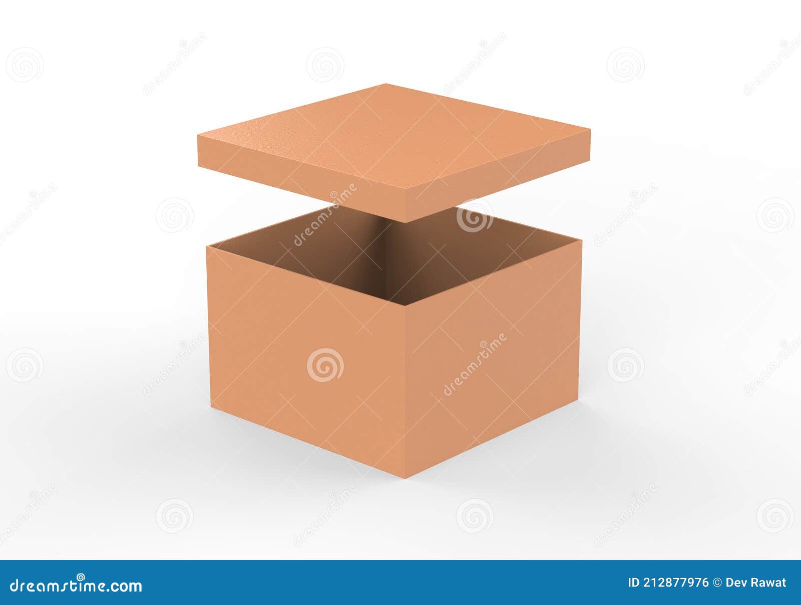 Download Brown Square Cardboard Packaging Box Mockup Kraft Paper Box Mock Up Template On Isolated White Background 3d Illustration Stock Illustration Illustration Of Paper Gift 212877976