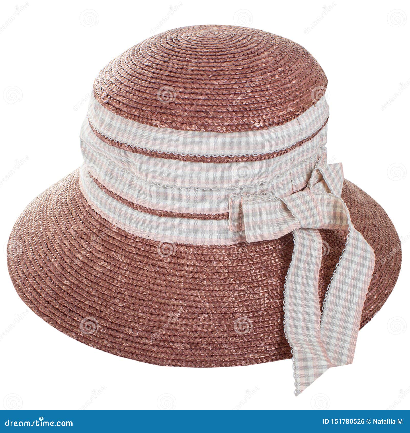 Brown Straw Bowler Hat. Summer Cap Stock Photo Image of head, elegant