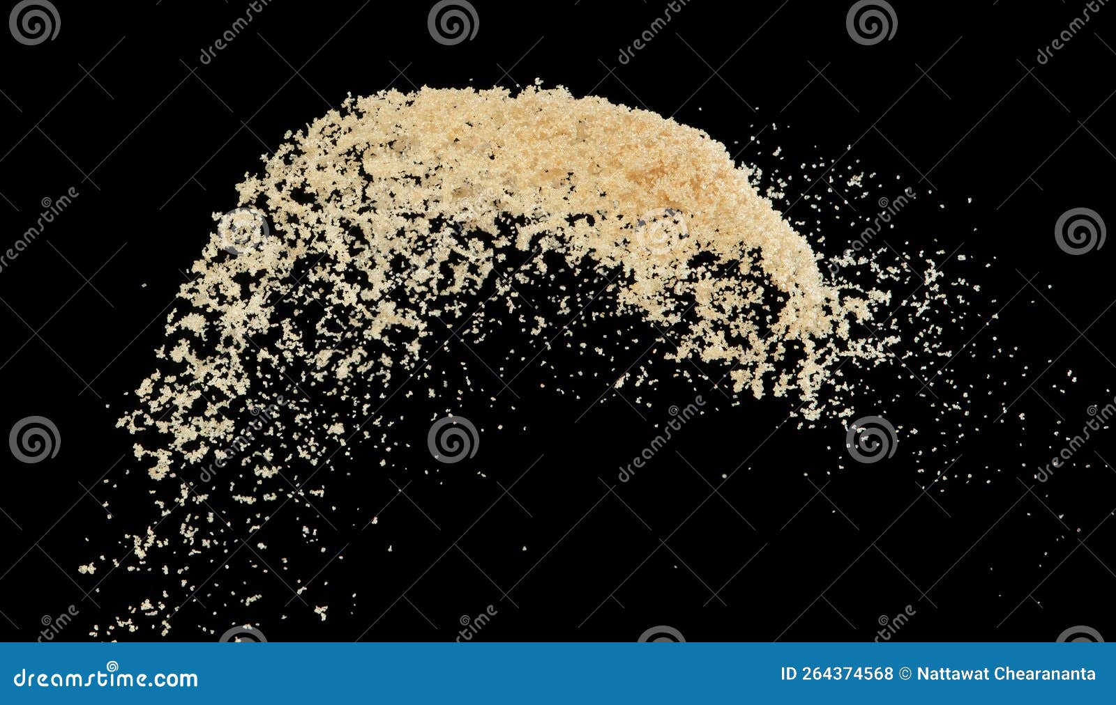 Brown Sugar Flying Explosion, Brown Grain Sugar Explode Abstract Cloud