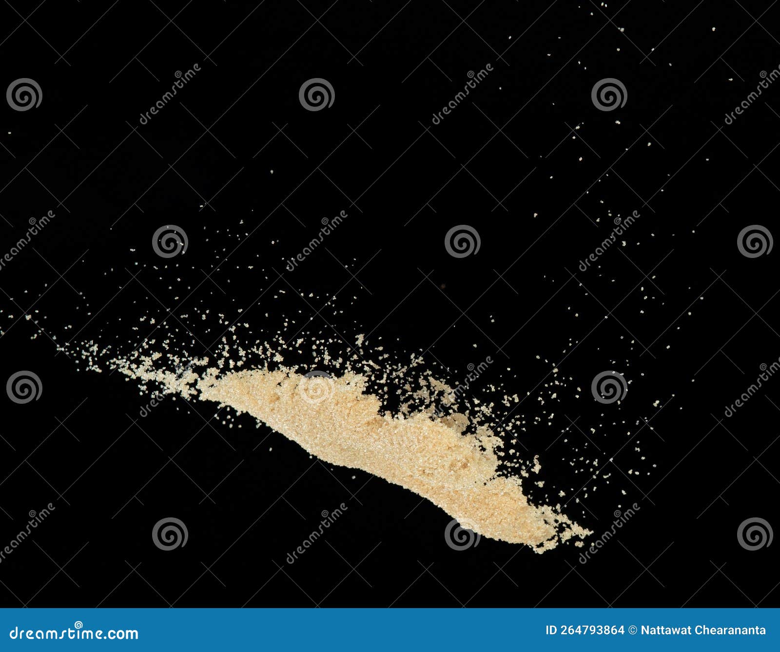 Brown Sugar Flying Explosion, Brown Grain Sugar Explode Abstract Cloud