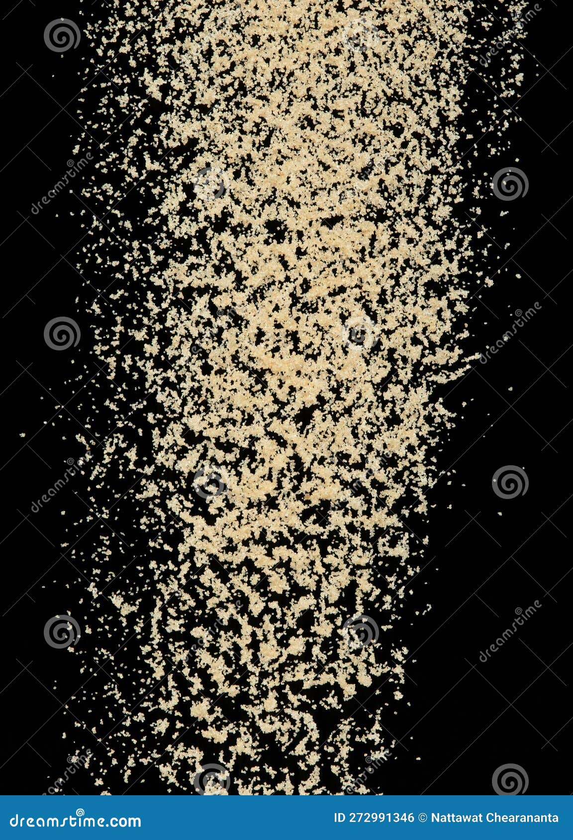 Brown Sugar Flying Explosion, Brown Grain Sugar Explode Abstract Cloud