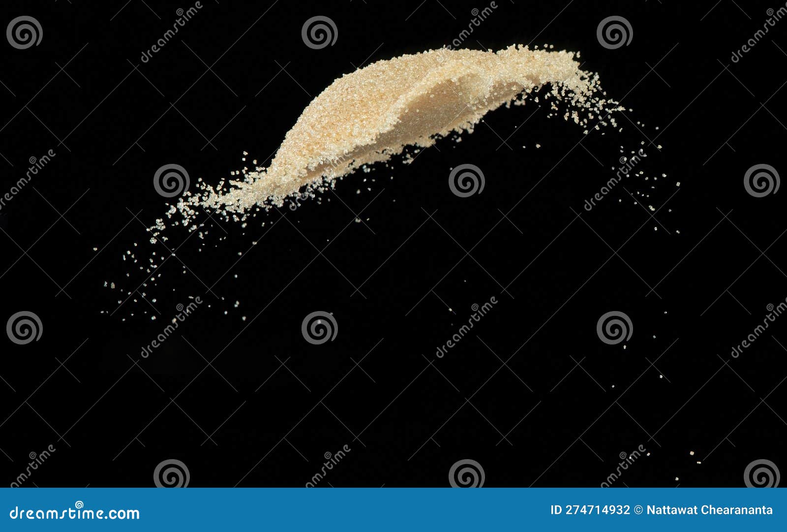 Brown Sugar Flying Explosion, Brown Grain Sugar Explode Abstract Cloud