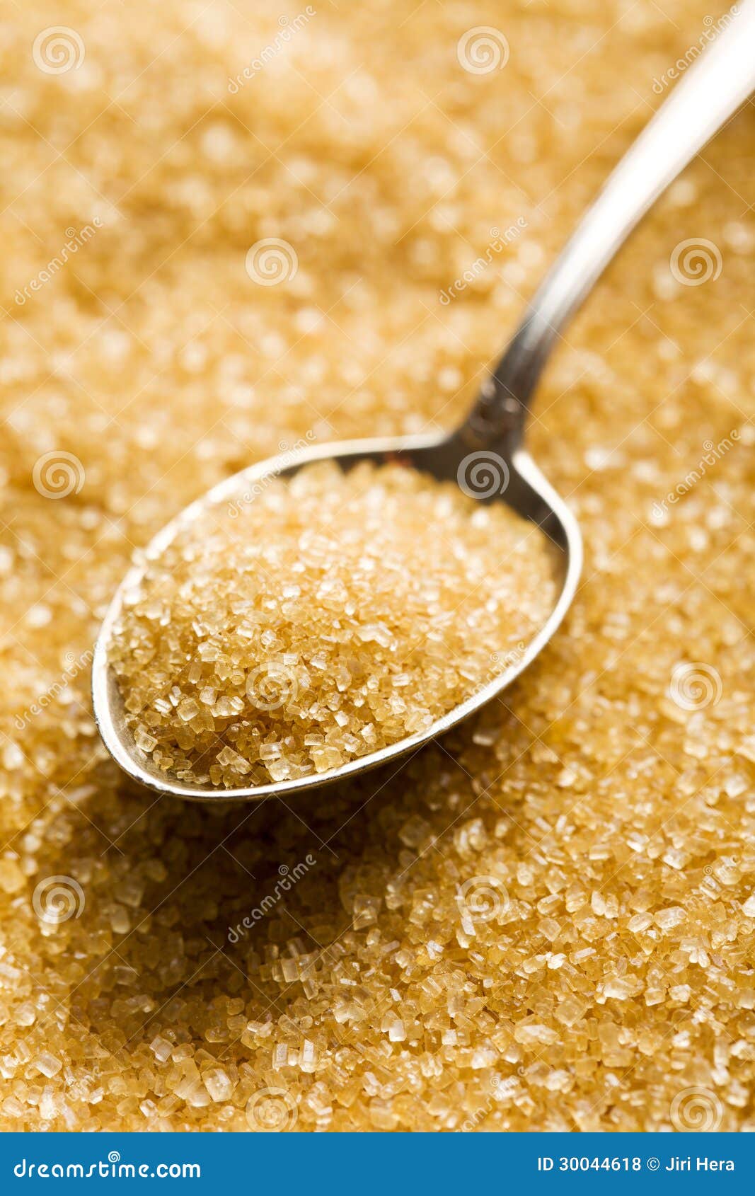 Brown Sugar in Silver Spoon Stock Photo Image of organic, calorie
