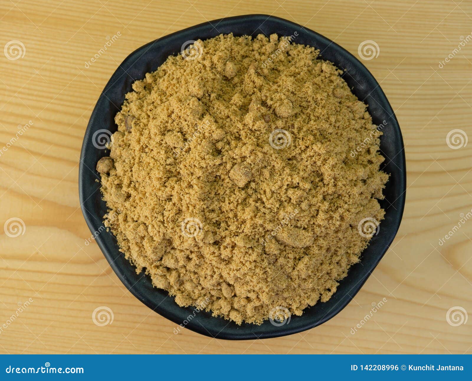 Brown Sugar on the Wood Floor Stock Photo Image of crystal, culinary