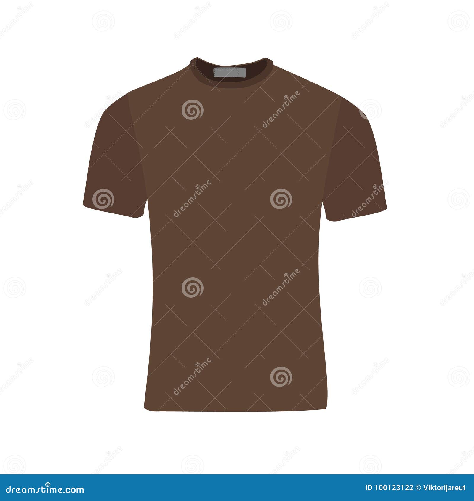 Brown t-shirt stock illustration. Illustration of active - 100123122