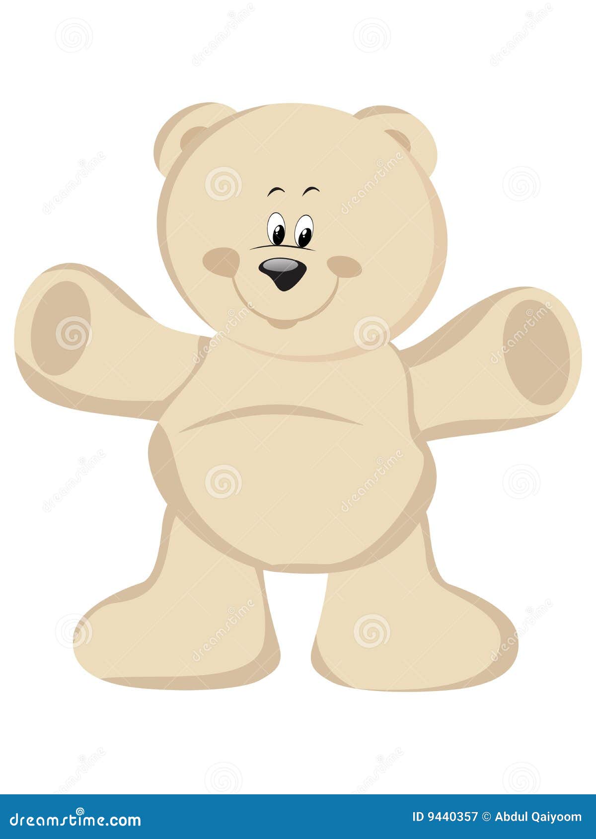 A Brown Teddy Bear, Isolated on White Stock Vector Illustration of