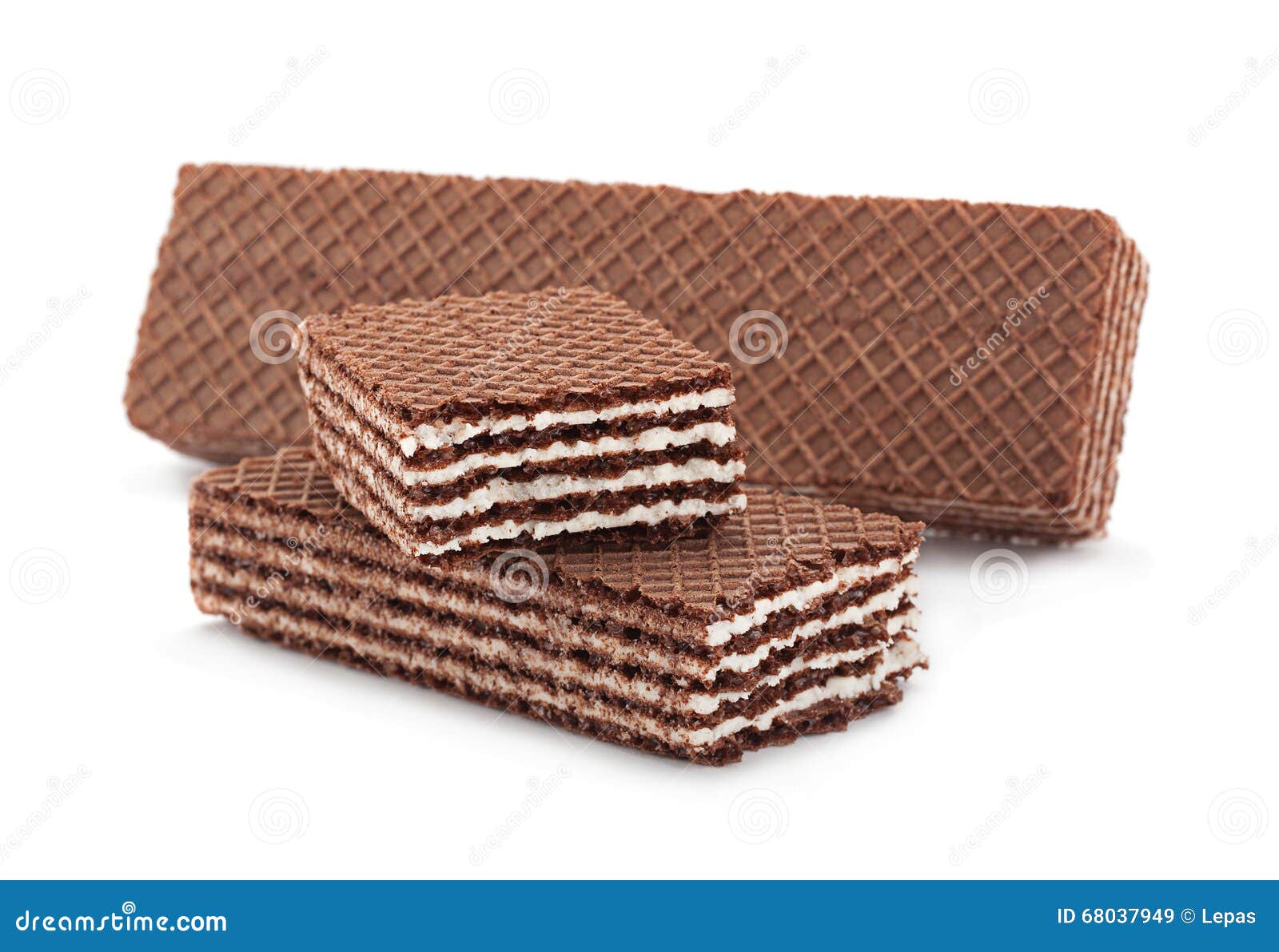 Brown Wafers Stick Isolated on White Stock Image Image of wafers