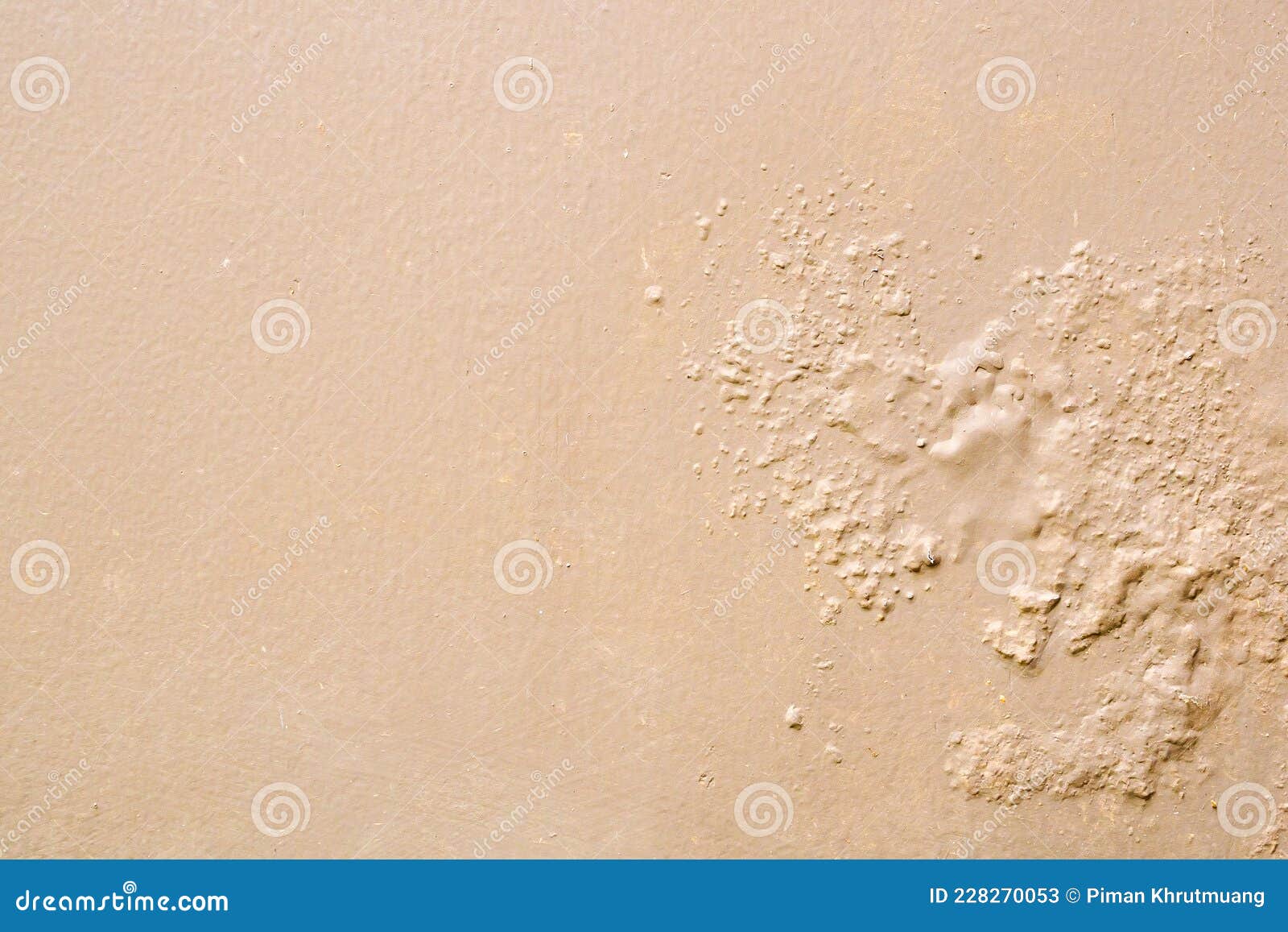 Brown Wall Damp Damaged with Peeling Paint Stock Image Image of