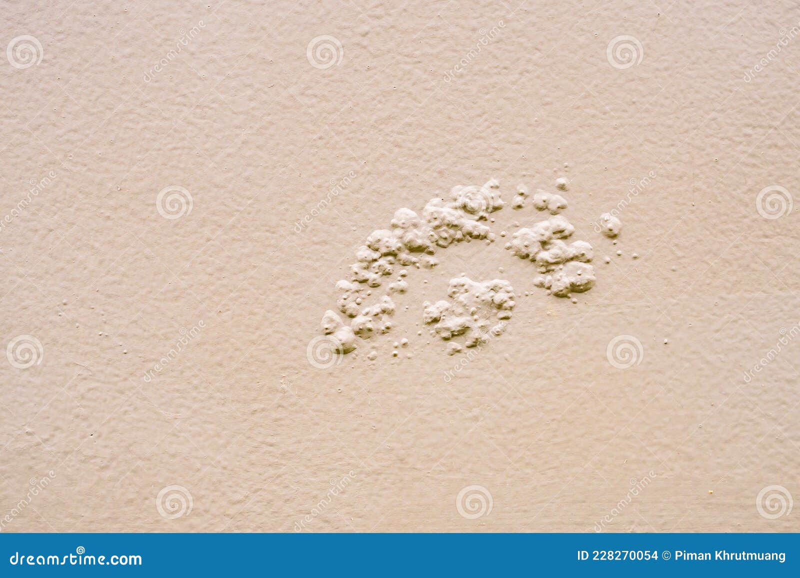 Brown Wall Damp Damaged with Peeling Paint Stock Photo Image of