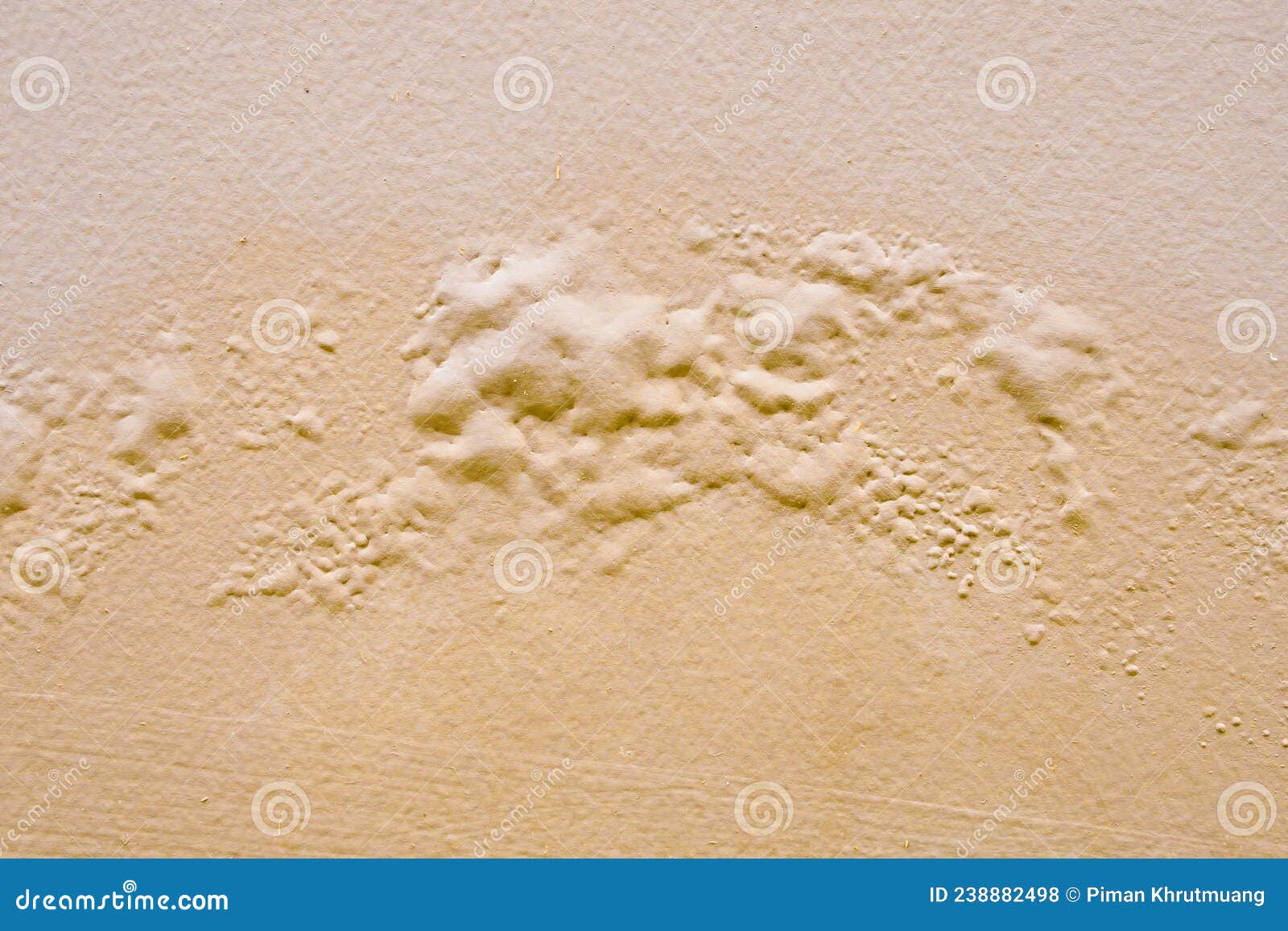 Brown Wall Damp Damaged with Peeling Paint Stock Photo Image of