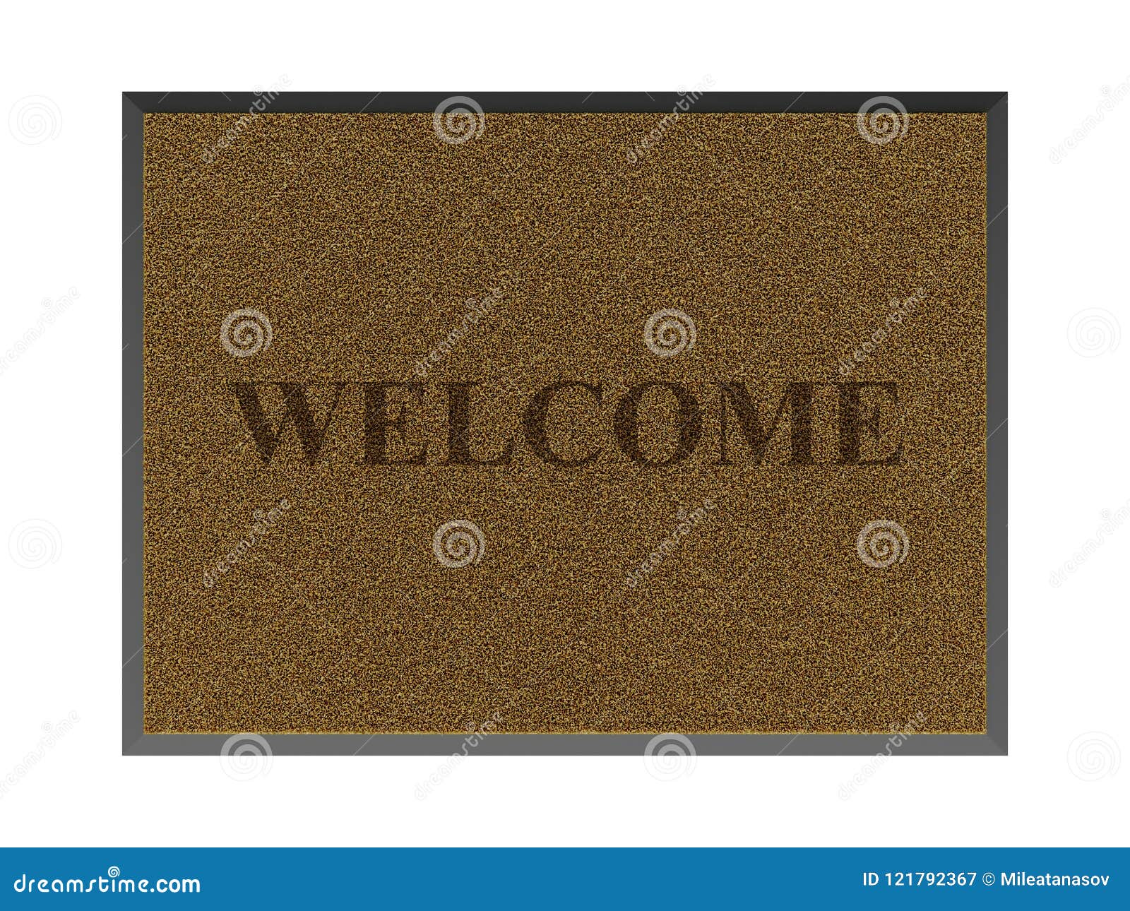 Brown doormat stock illustration. Illustration of brown 121792367
