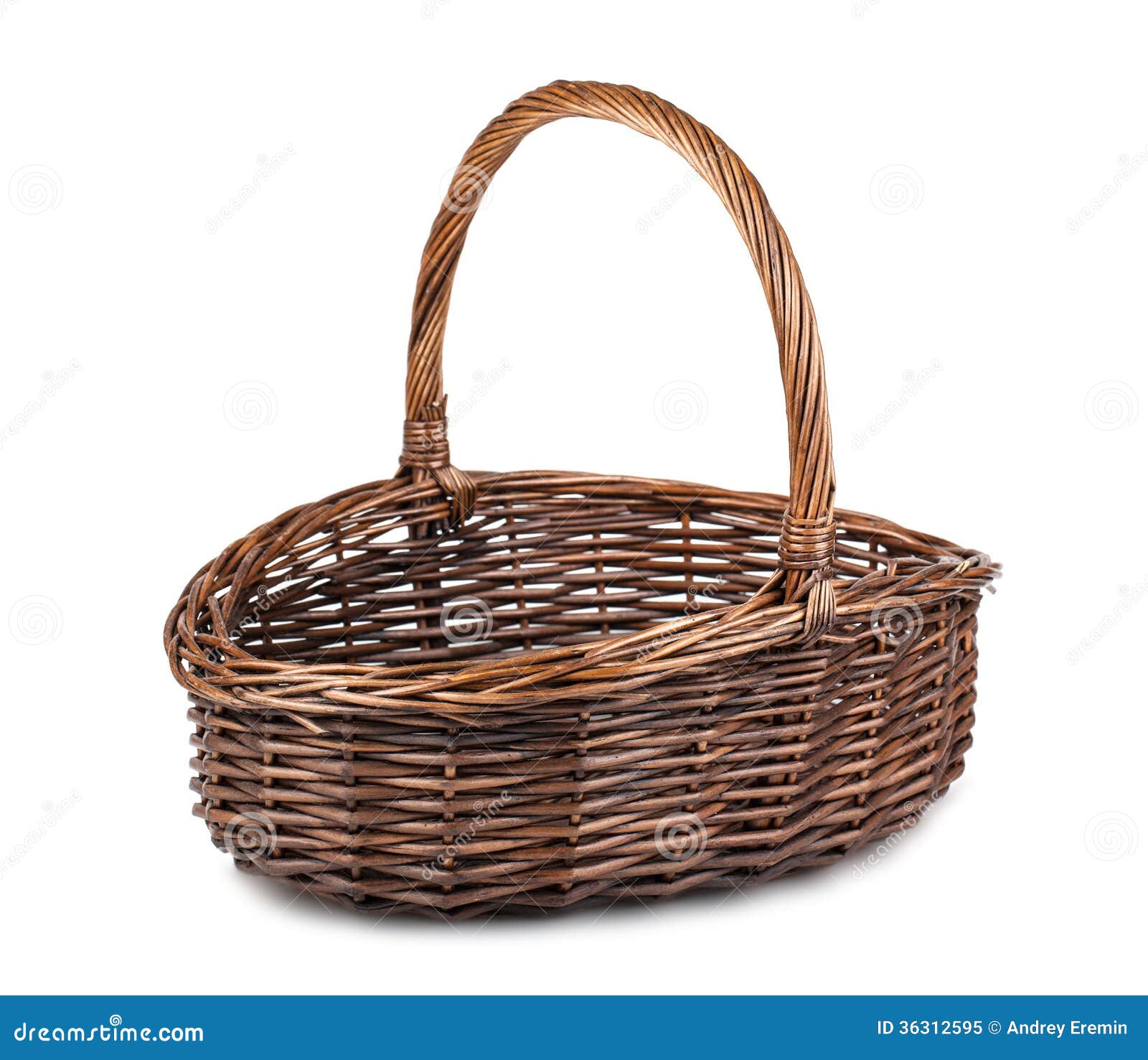 Brown wicker basket stock image. Image of fiber, culture 36312595
