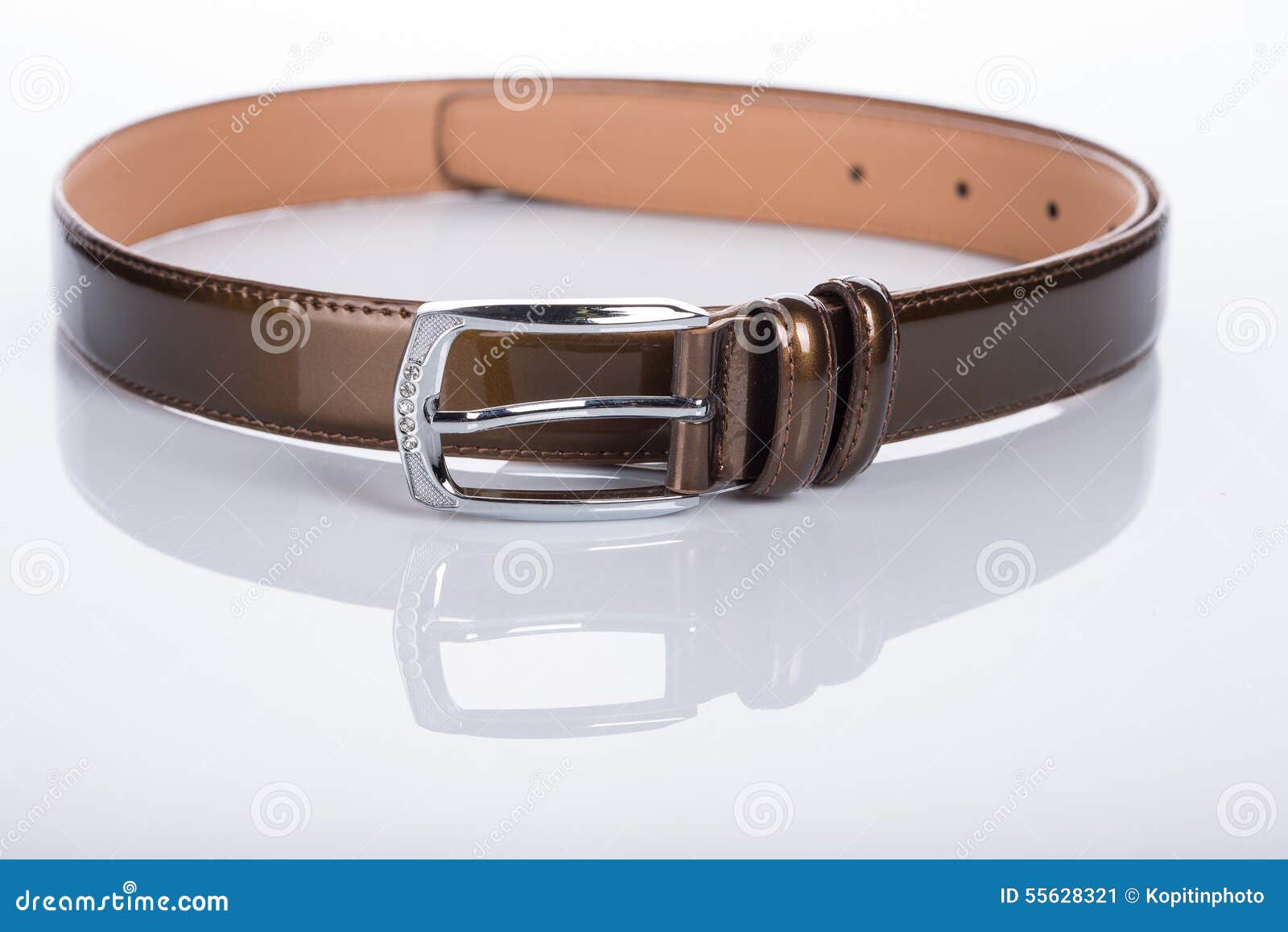 Brown Women S Belt with Rhinestones Stock Image - Image of brown ...