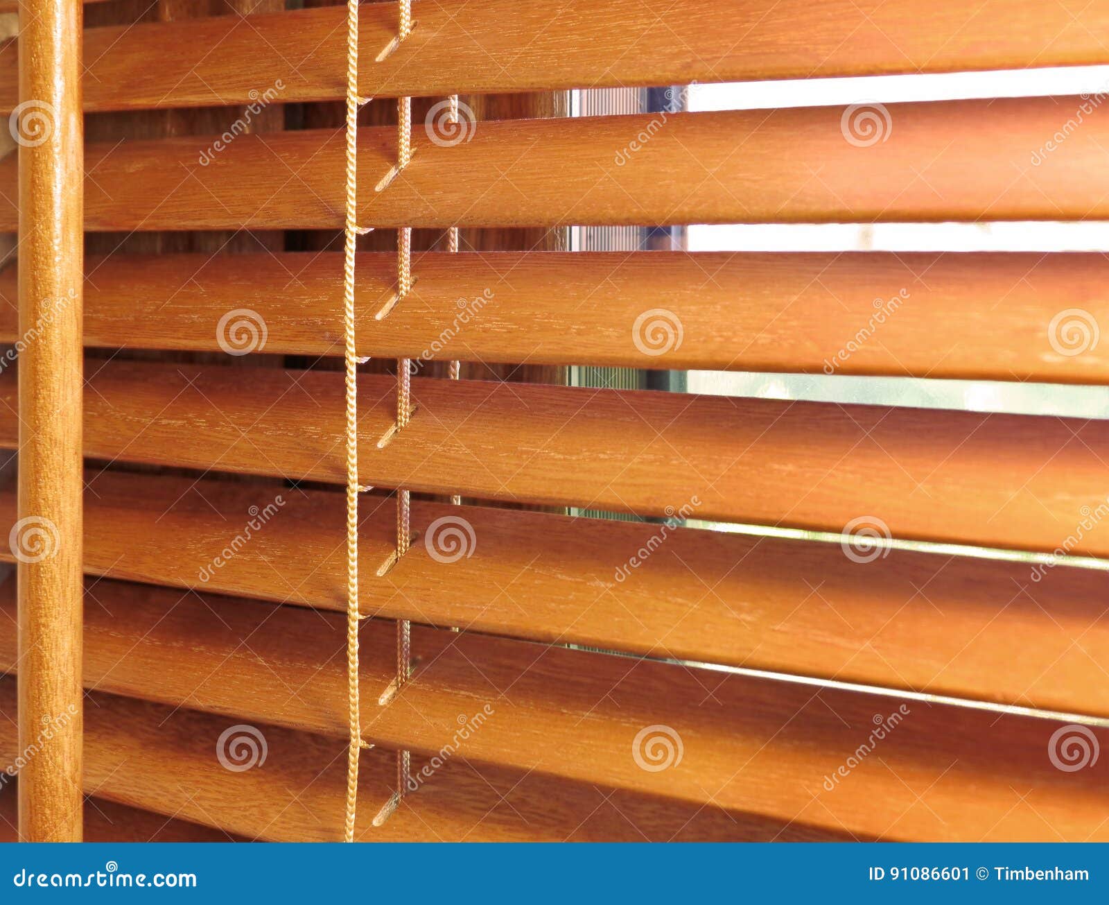 Brown wooden blinds stock image. Image of light, string 91086601