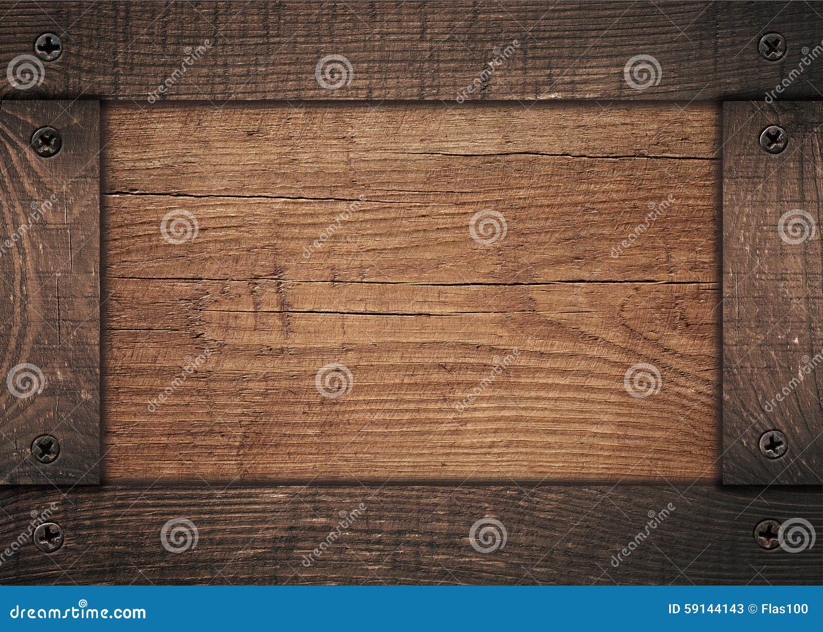 Brown Wooden Frame Screwed on Wood Board Stock Image Image of texture