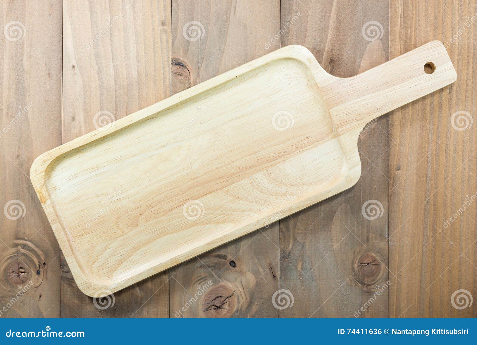 Brown Wooden Plate on Pine Plank Stock Photo Image of pine, flat