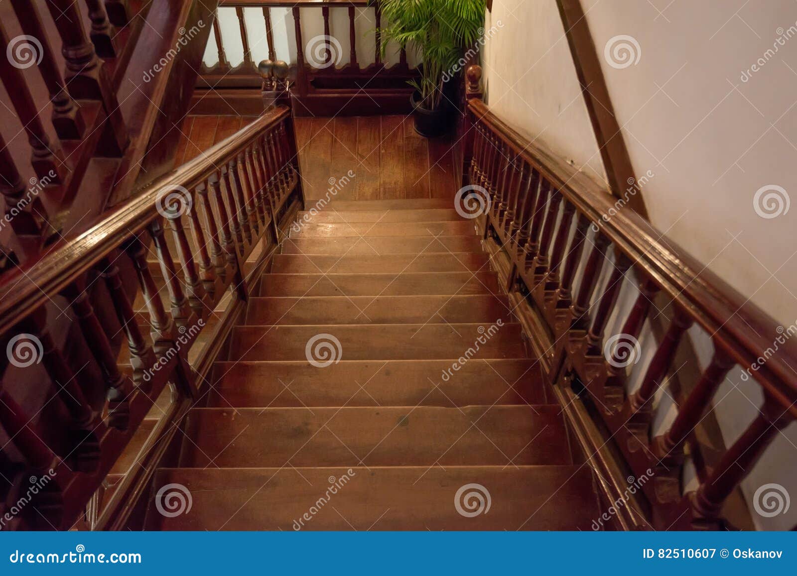 brown wooden staircase