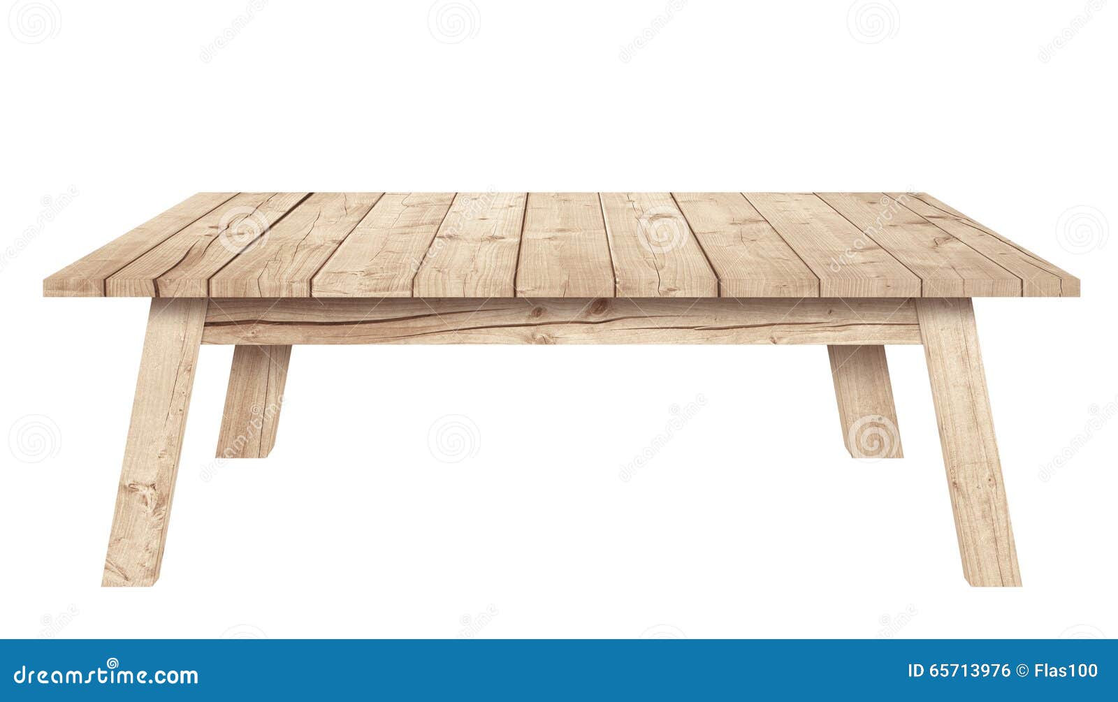 Brown Wooden Table Is Isolated White Background Stock Photo - Image