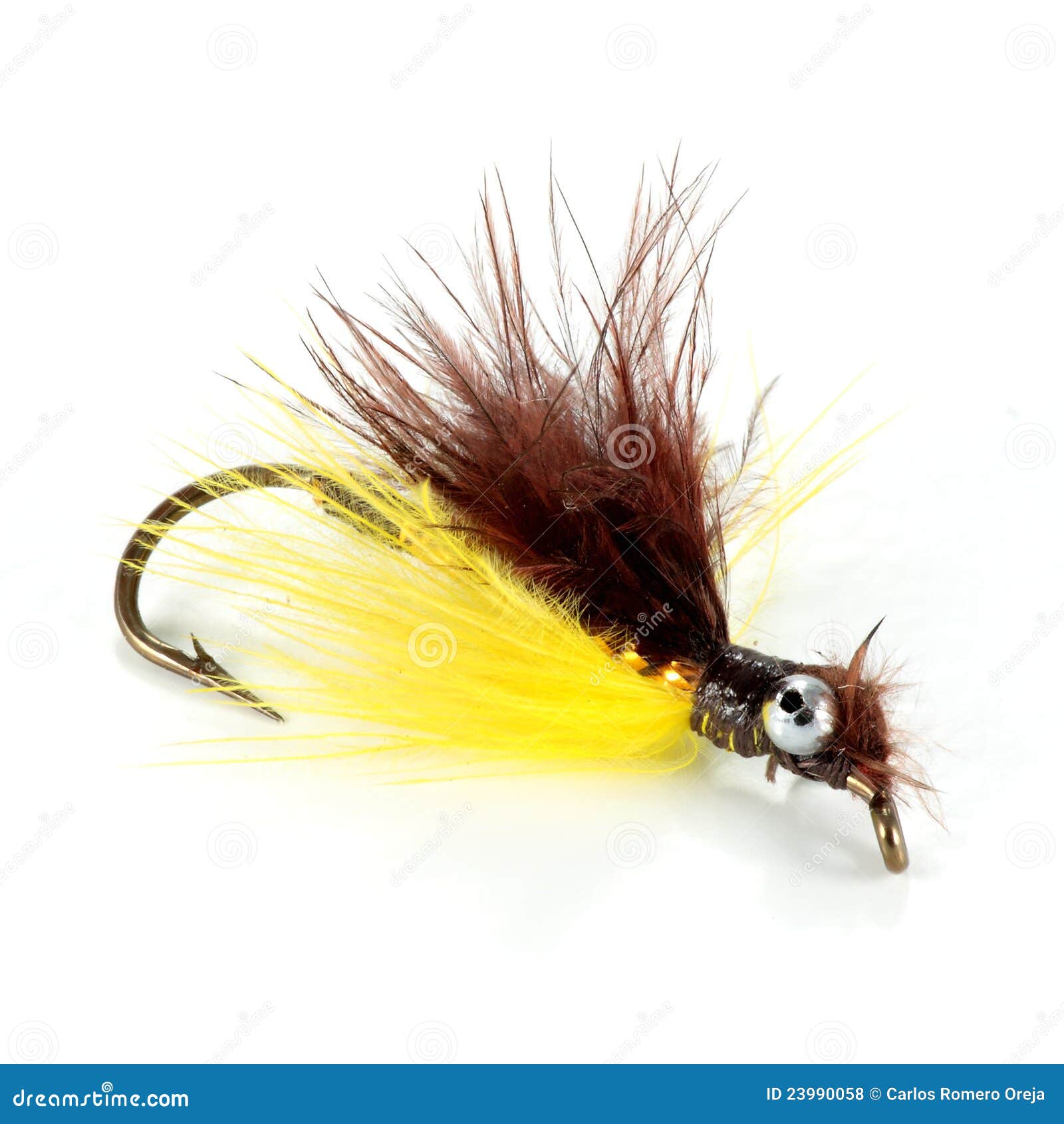 Brown and yellow streamer stock photo. Image of feathers 23990058