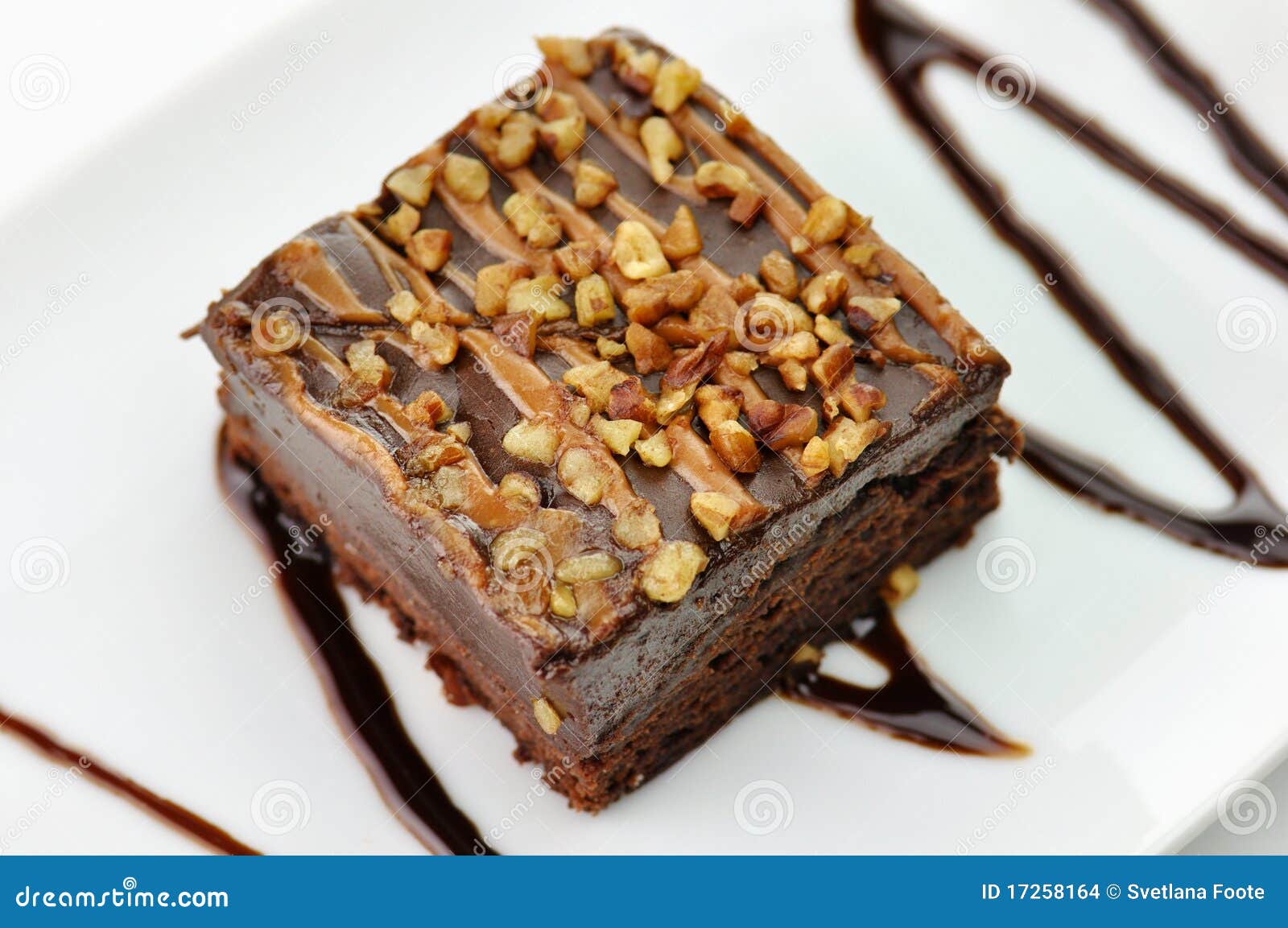 Brownie stock photo. Image of macro, cake, cream, icing 17258164