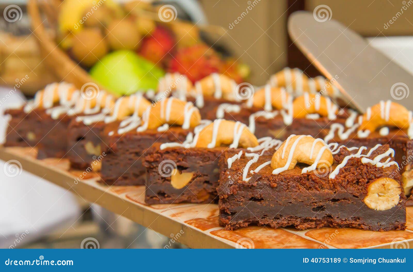 Brownie dessert stock image. Image of brown, baking, fudge 40753189