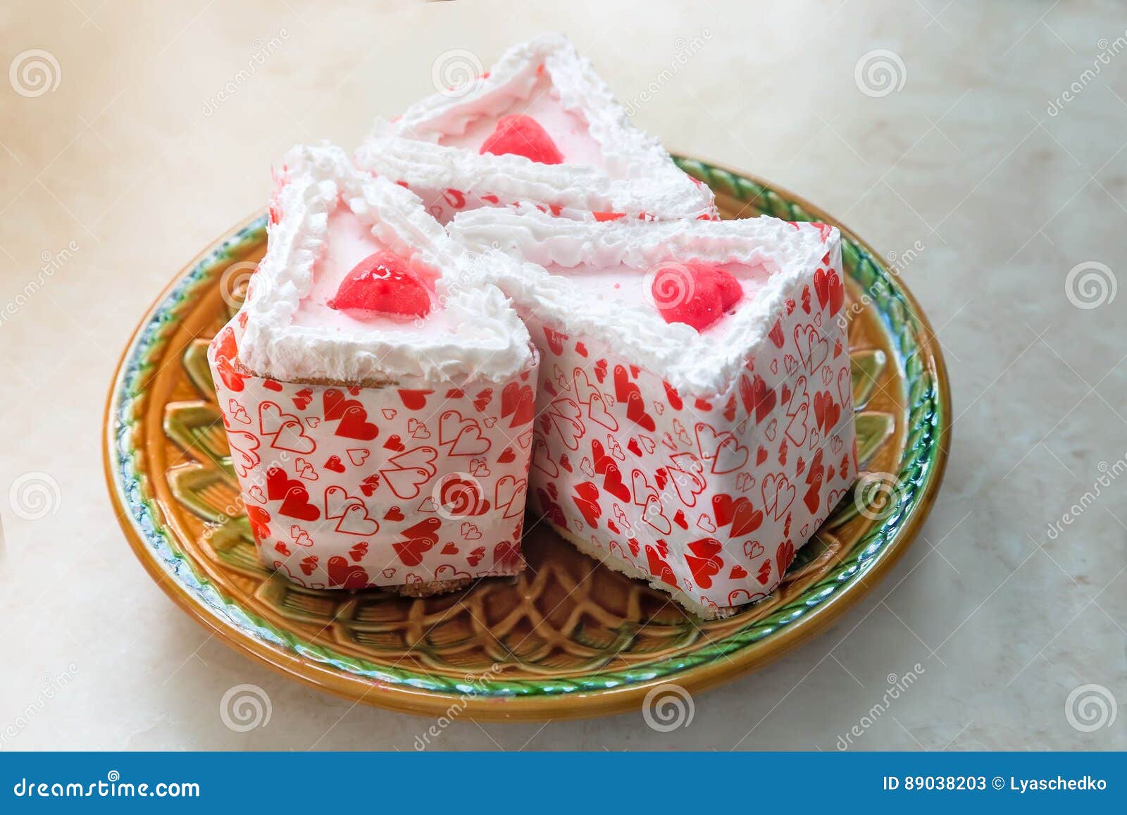 Brownies in Ceramic Dish on the Table. Stock Image Image of