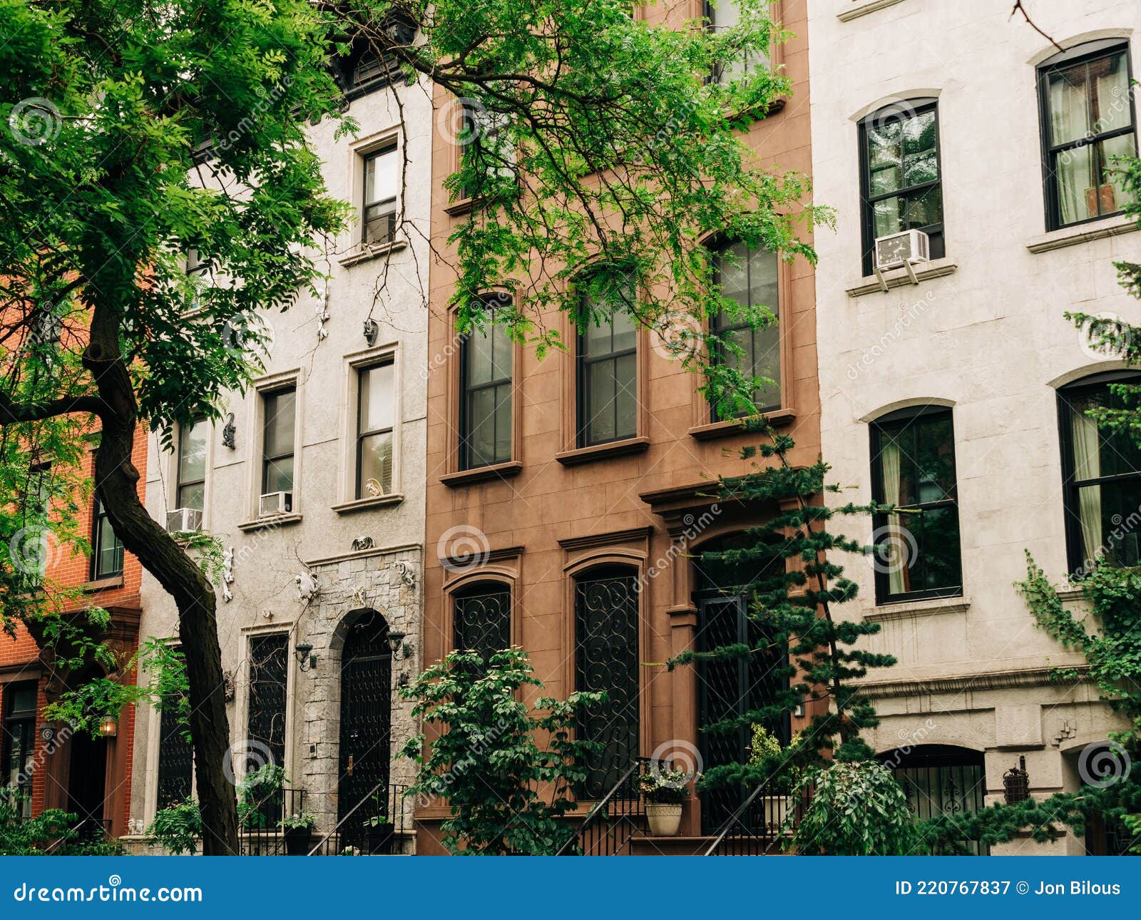 brownstones in the gramercy park neighborhood, manhattan, new york city