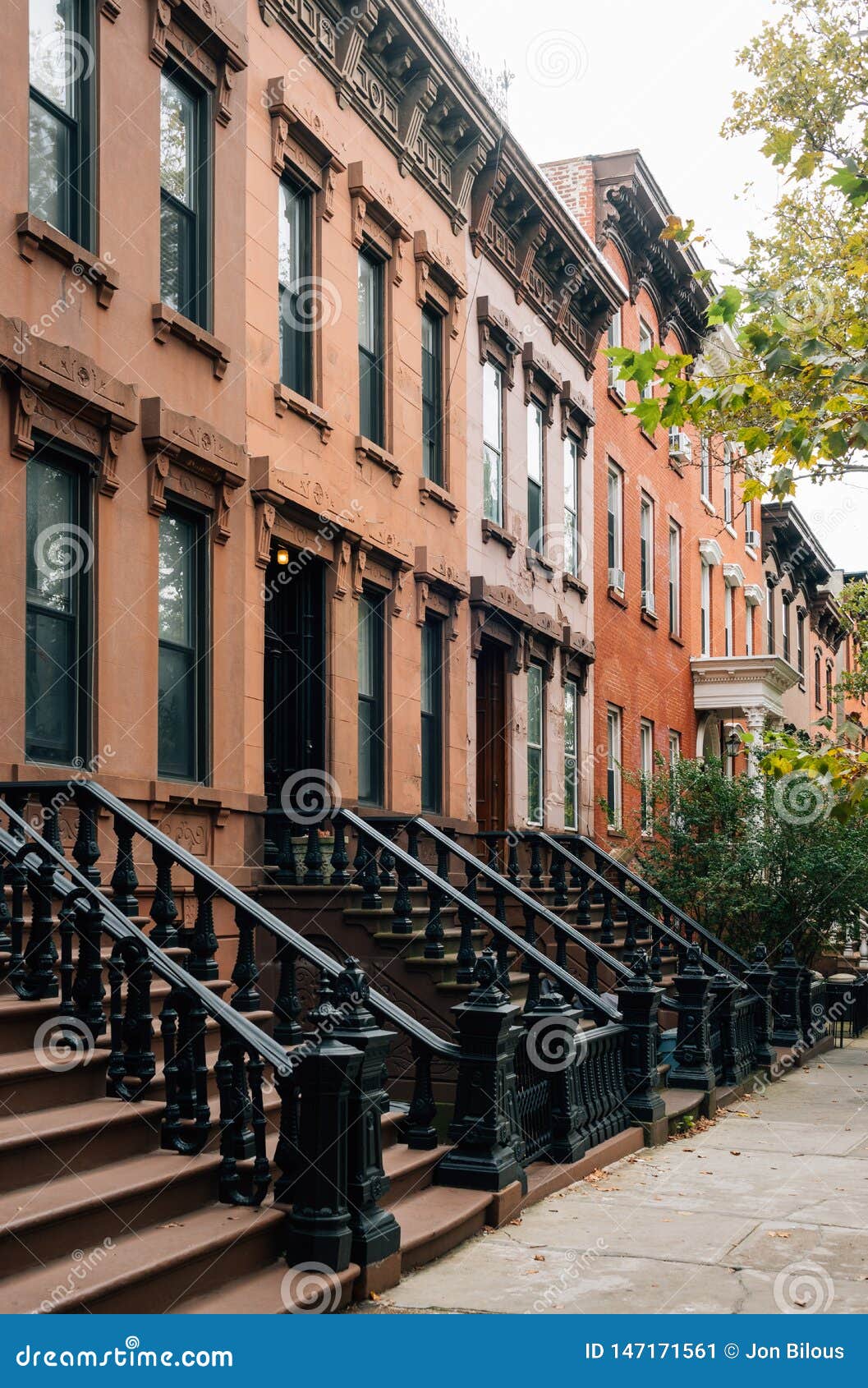 brownstones in greenpoint, brooklyn, new york city