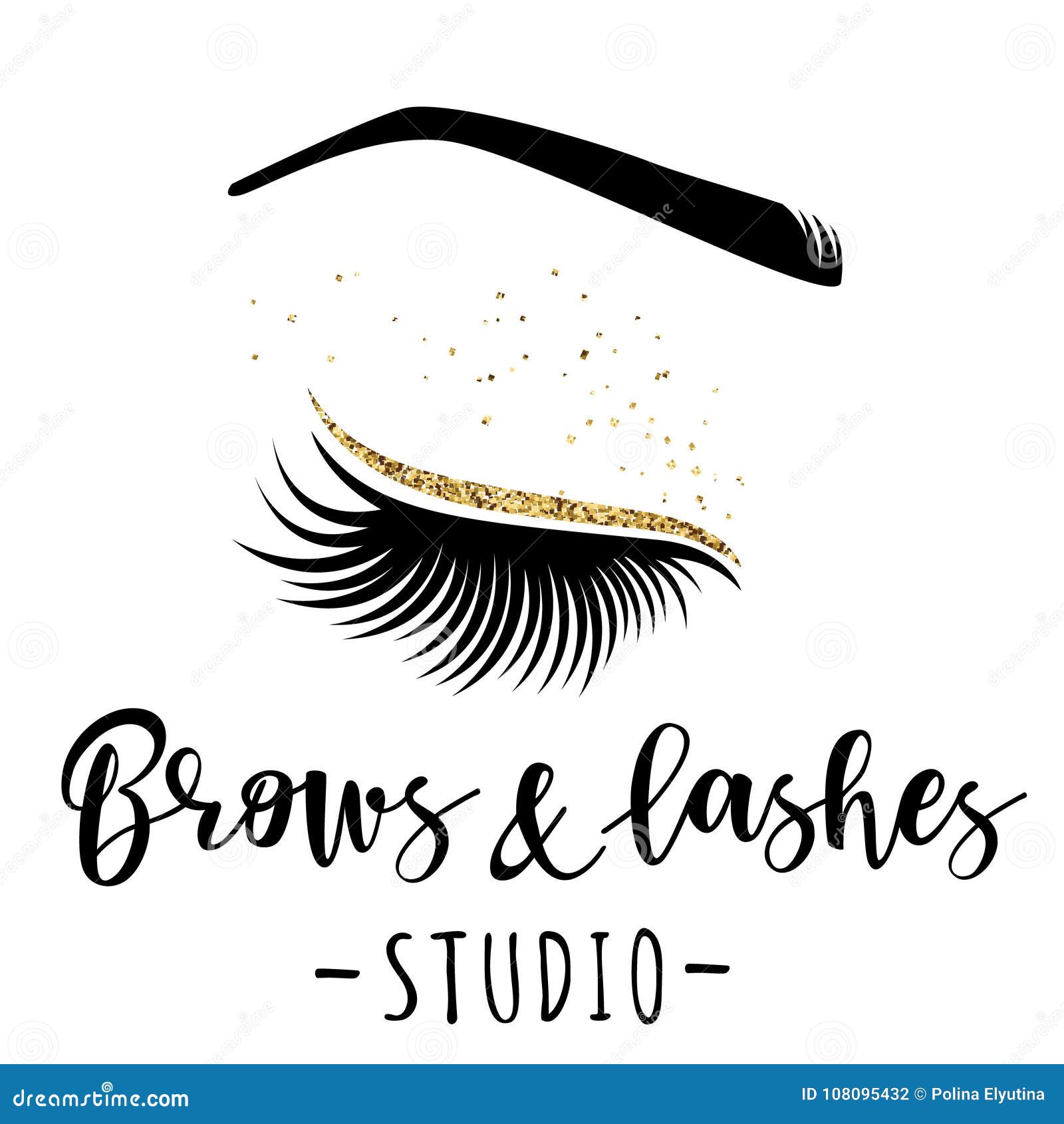 brows and lashes gold logo