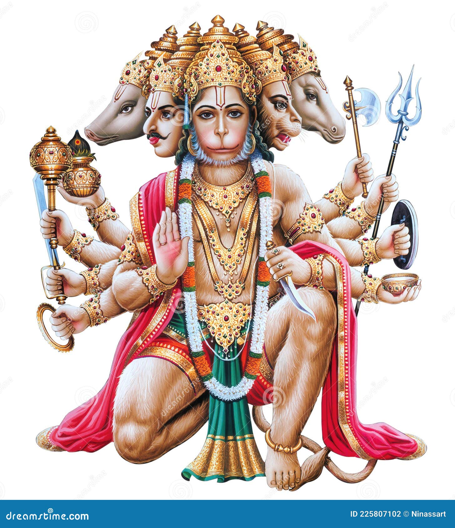 High-Resolution Digital Painting of Lord Hanuman in White Background Stock  Illustration - Illustration of chalisa, mythology: 225807102