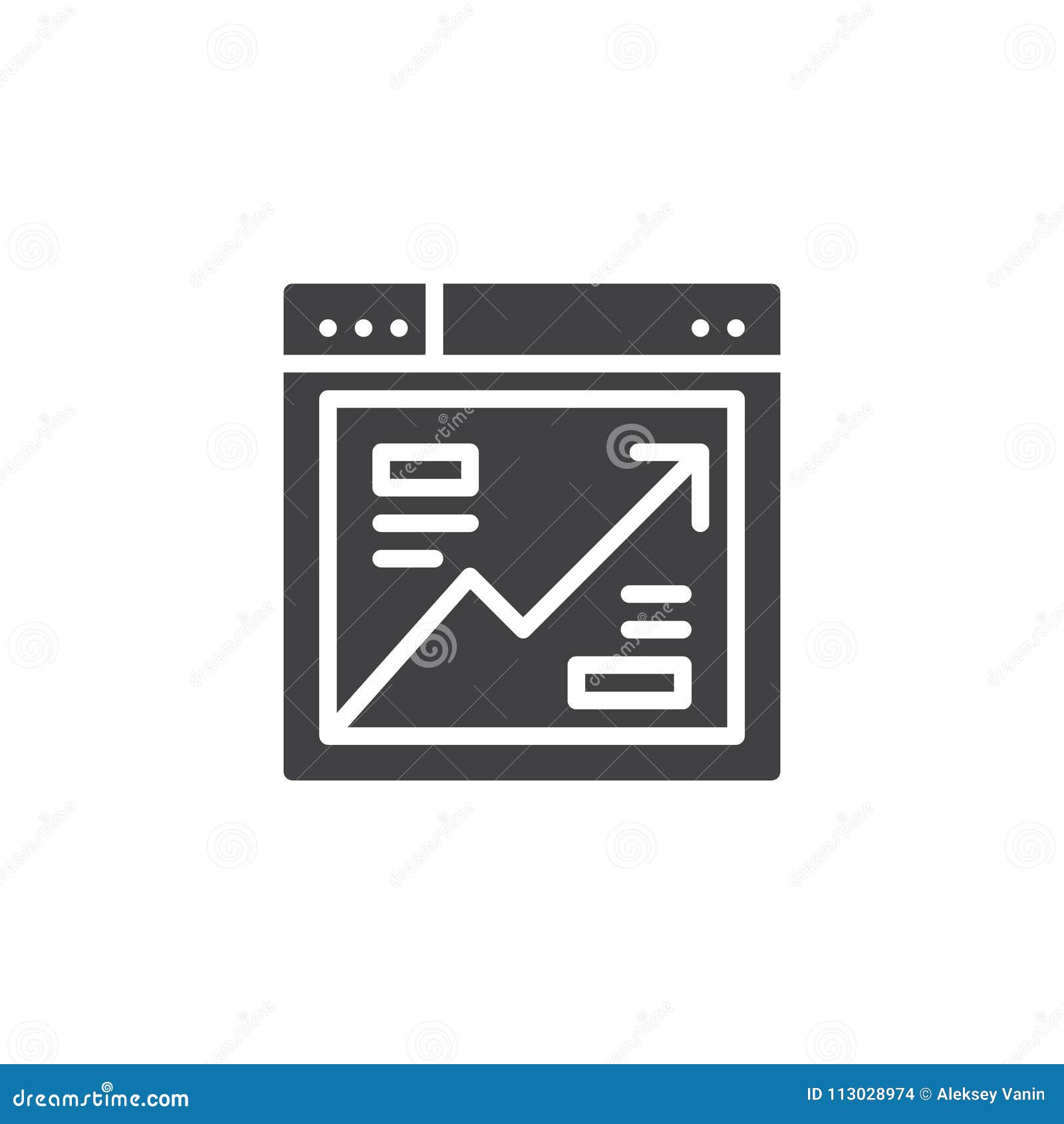 Download Browser Analytics Vector Icon Stock Vector - Illustration of design, monitor: 113028974
